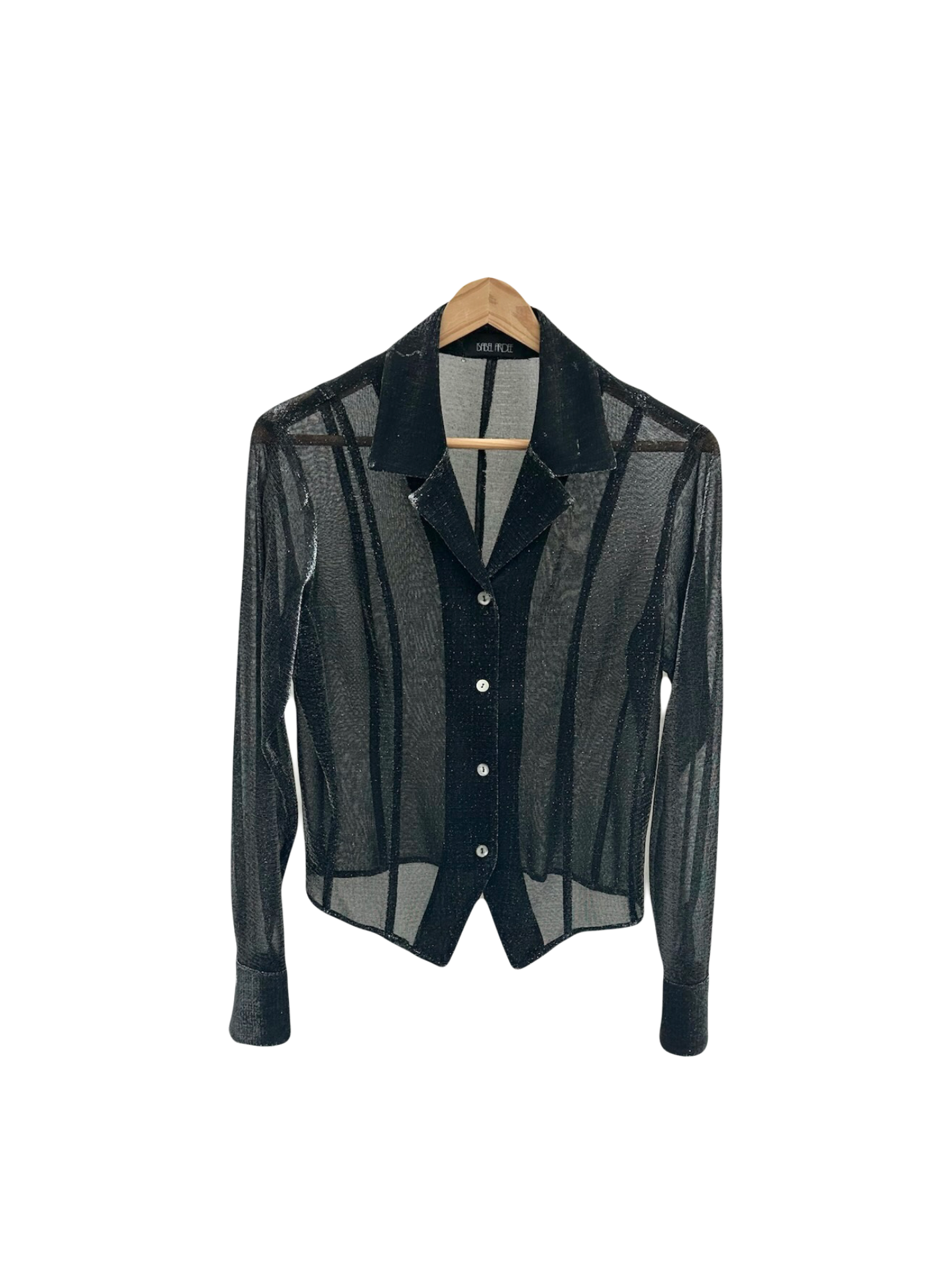 Vintage 90s Semi Sheer Retro Button Up (S/M)