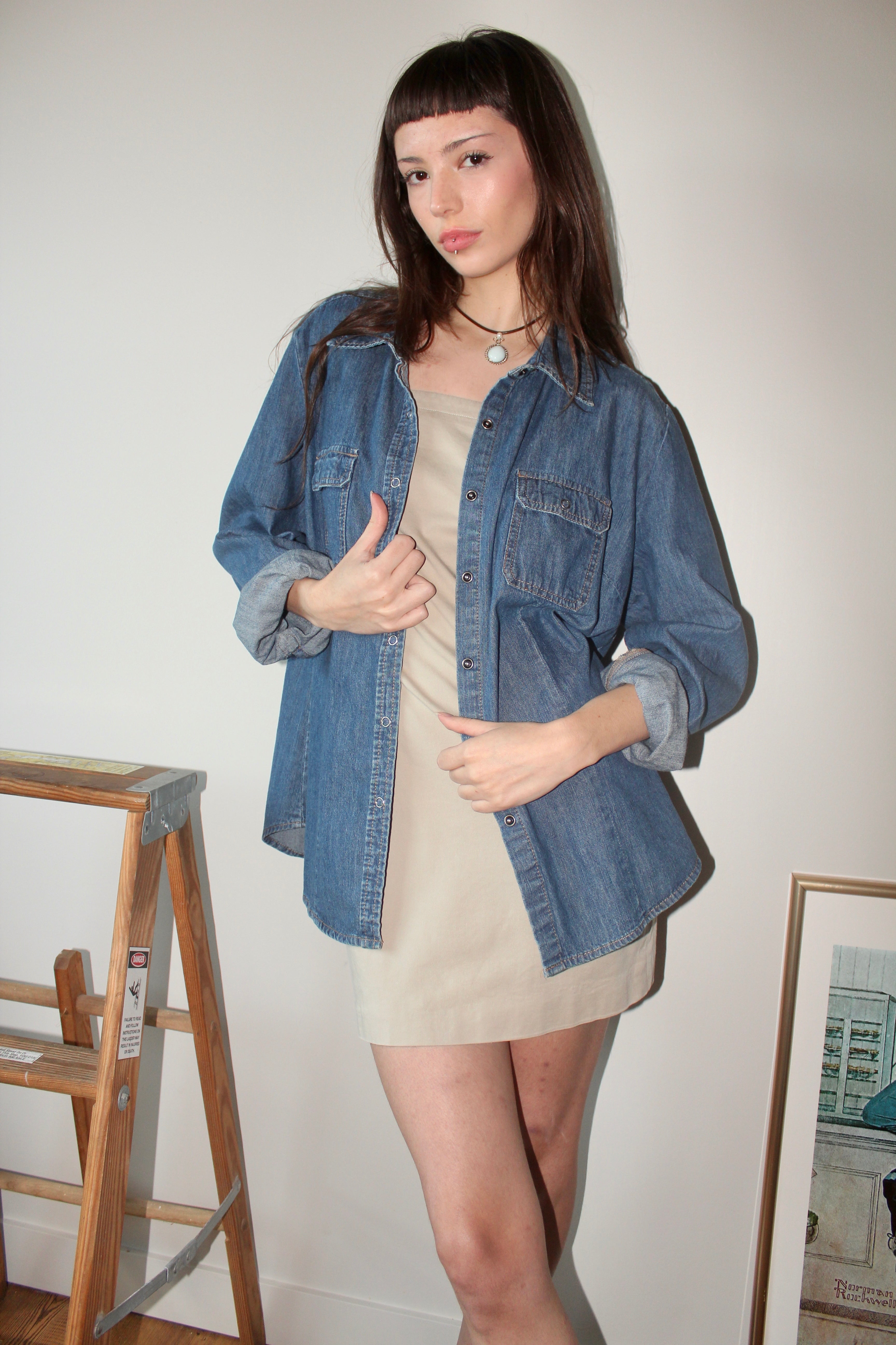 Vintage Classic Denim Button Up (M)