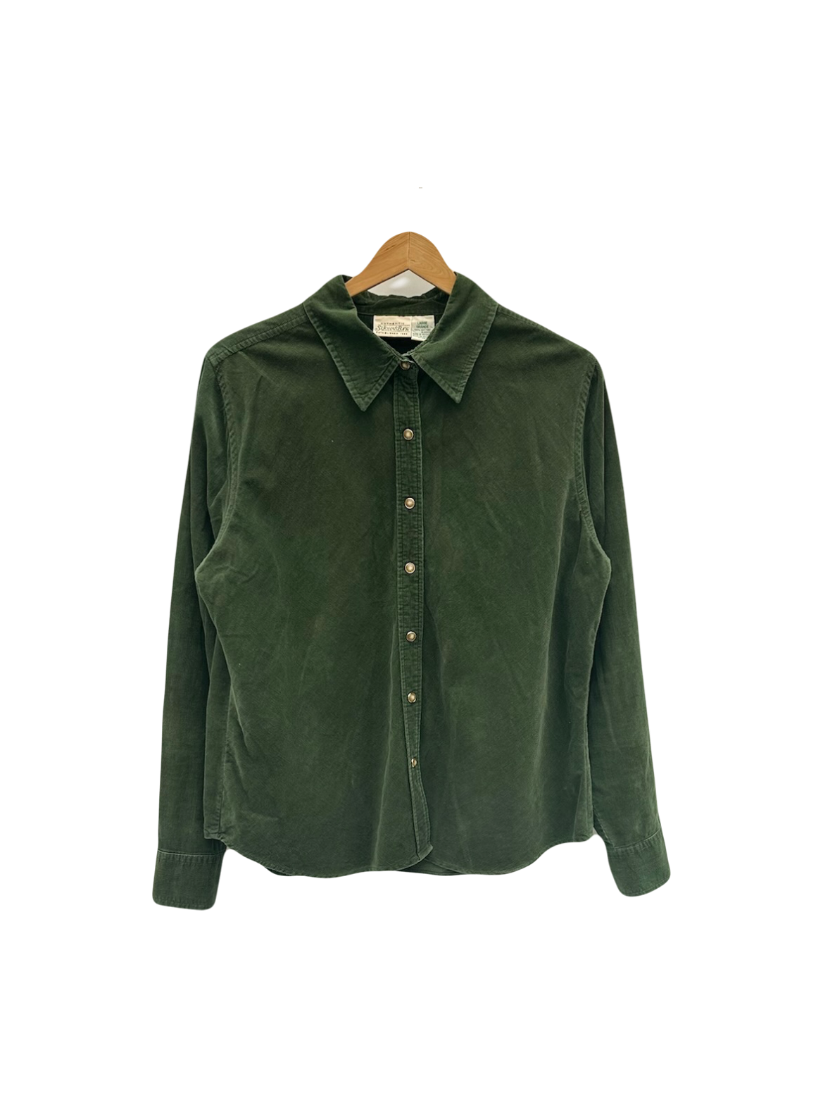 Vintage 90s Olive Corduroy Button Up (M/L)
