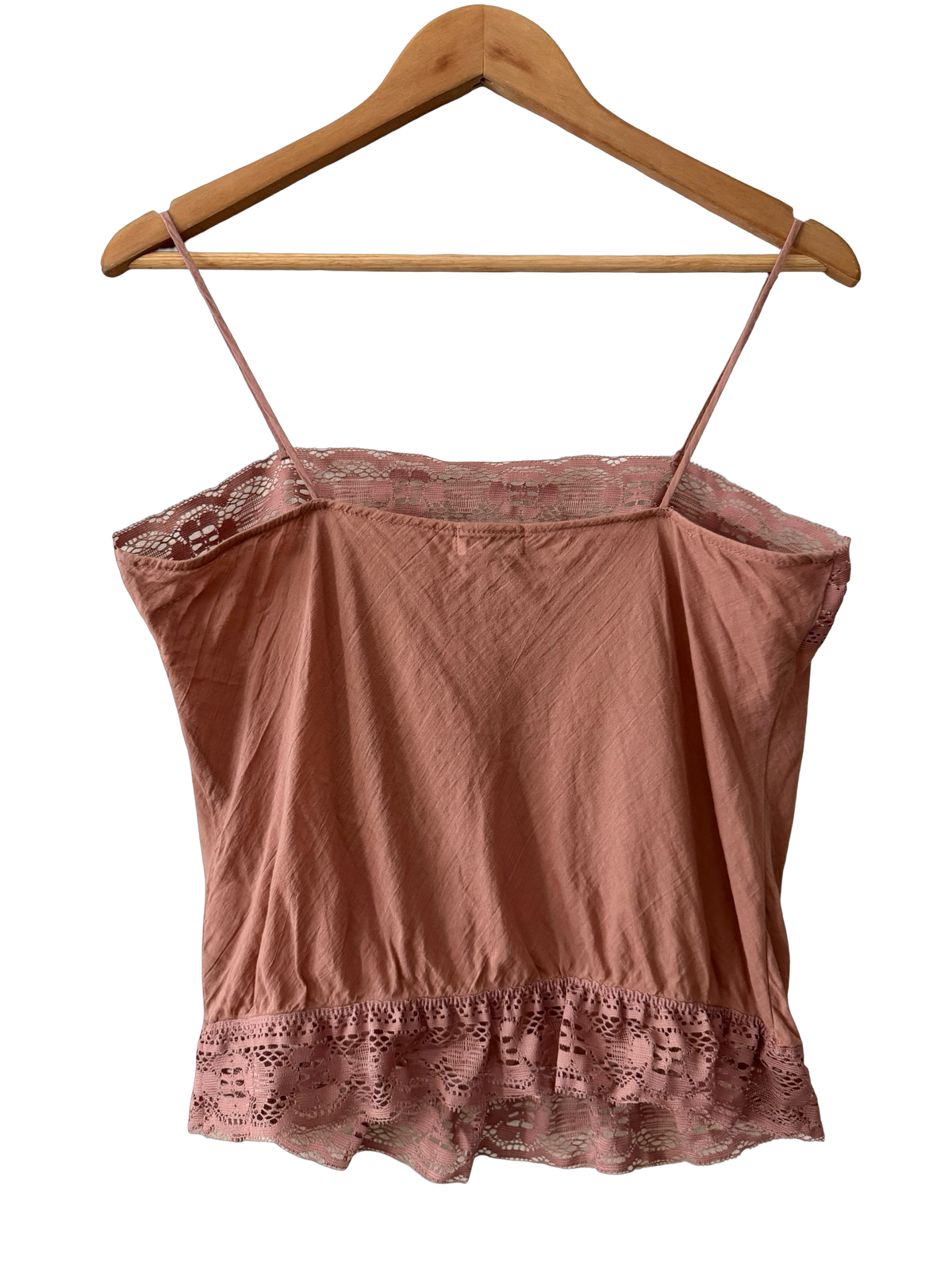 Vintage Dusty Rose Lace Trim Cami | ThreeDays-AWeek