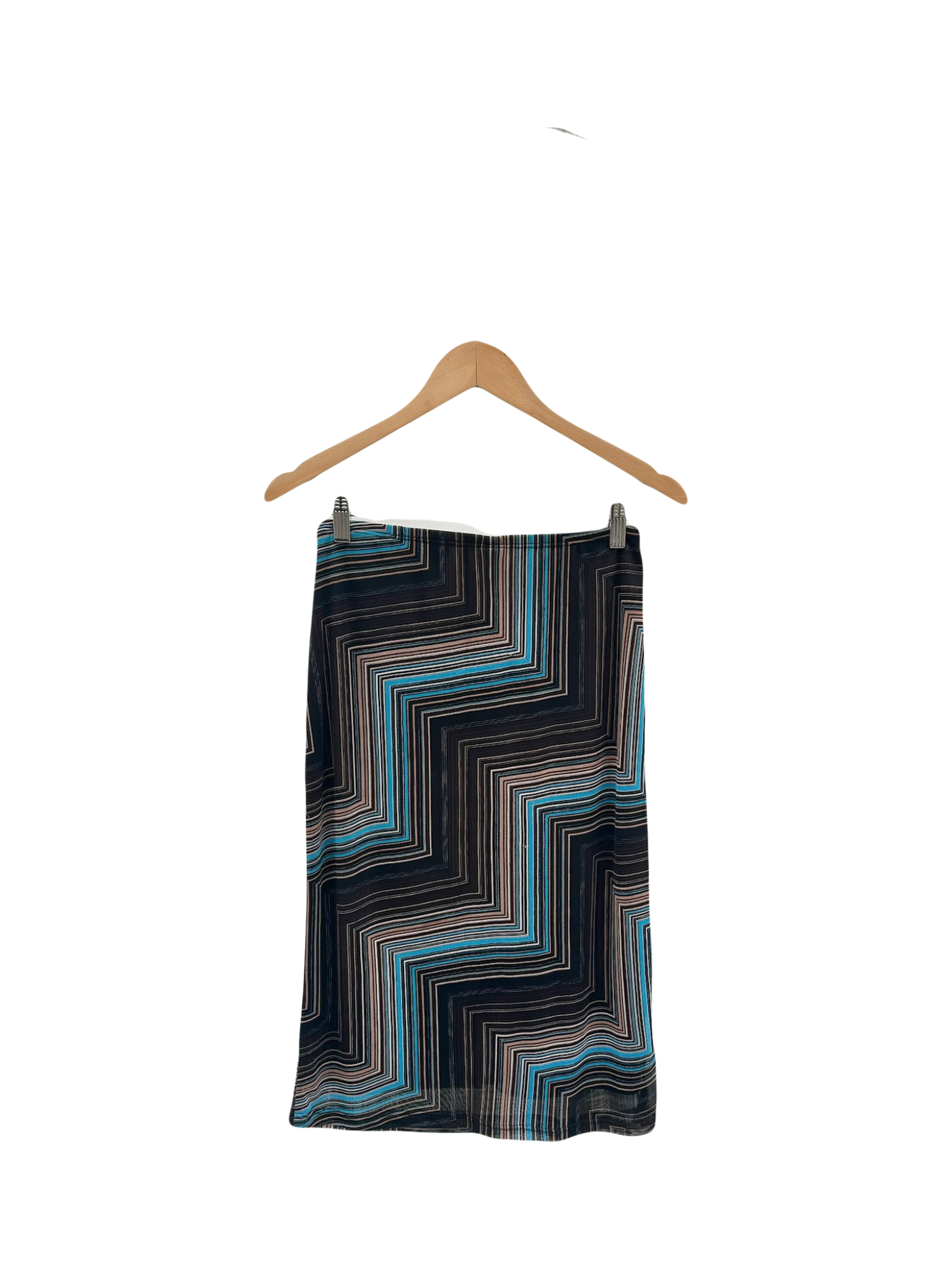 Vintage 90s Retro Geometric Midi Skirt (S/M)