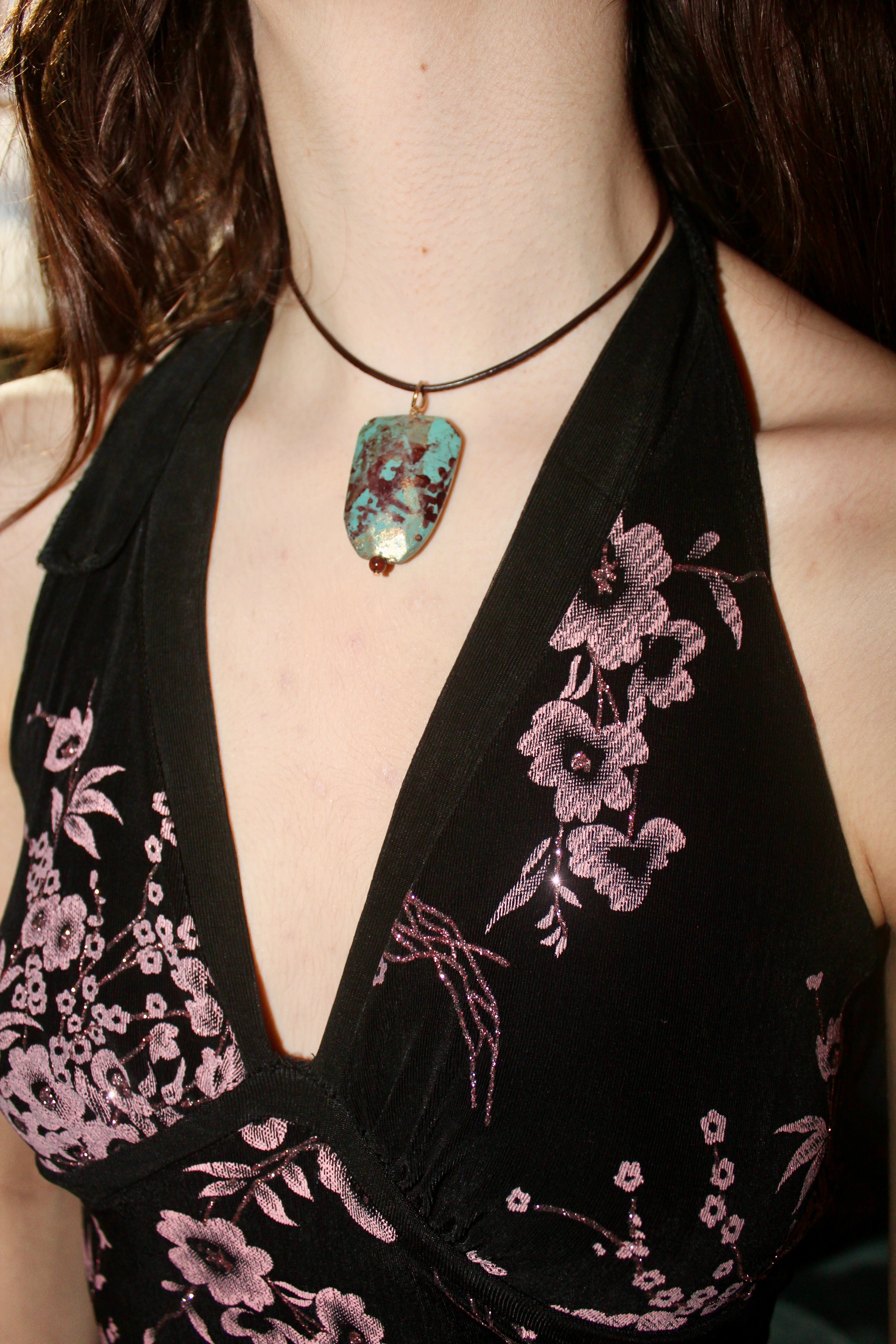 Tortoise Shell Stone Choker