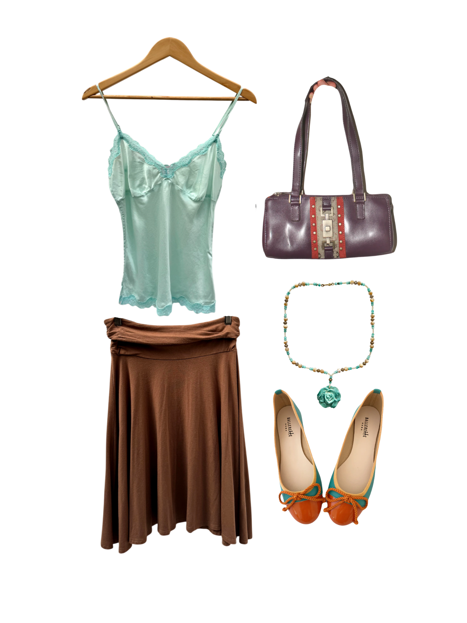 Vintage 90s Chocolate Ruched Asymmetrical Skirt (S)