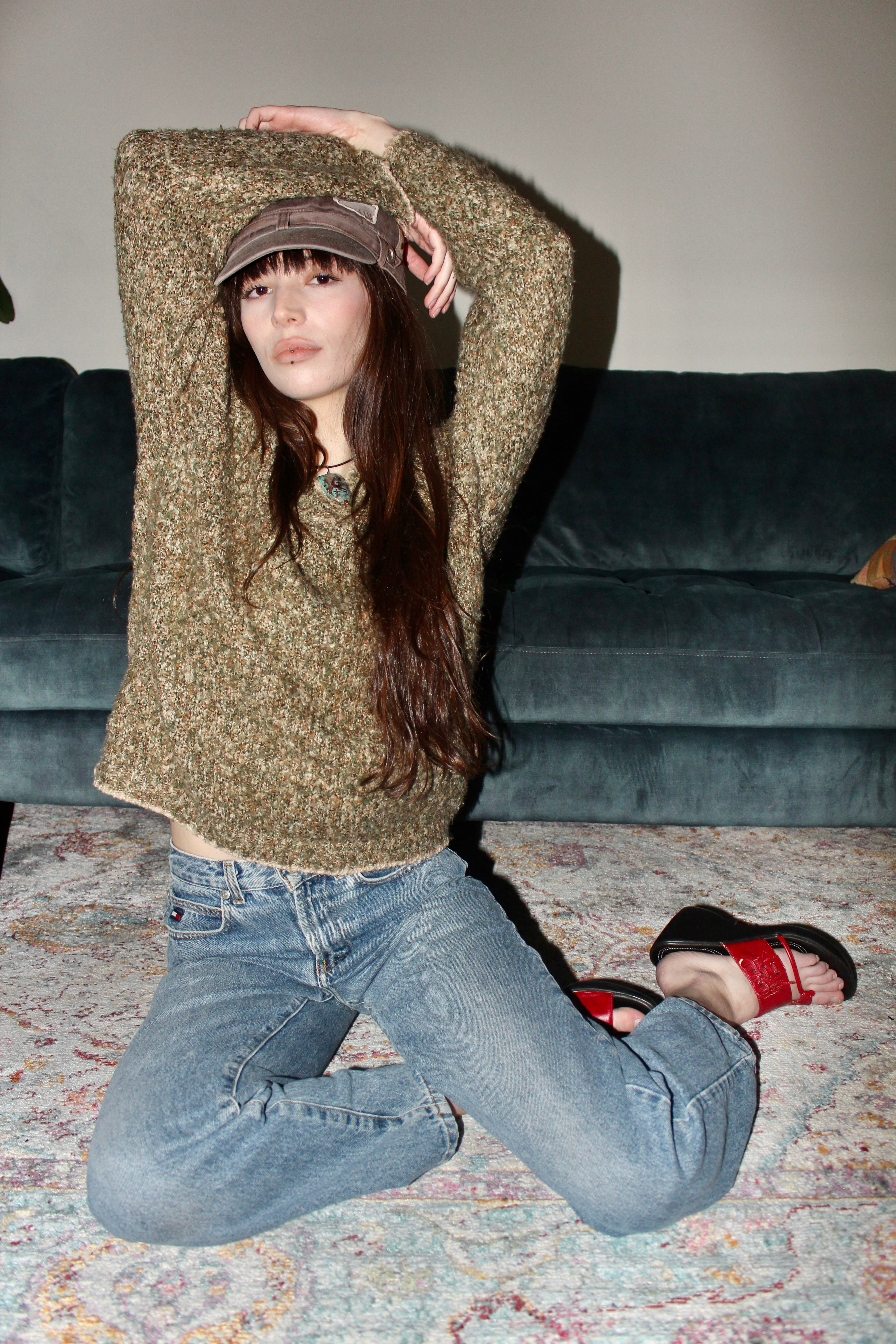 Vintage 90s Cozy Speckled Sweater (S/M)