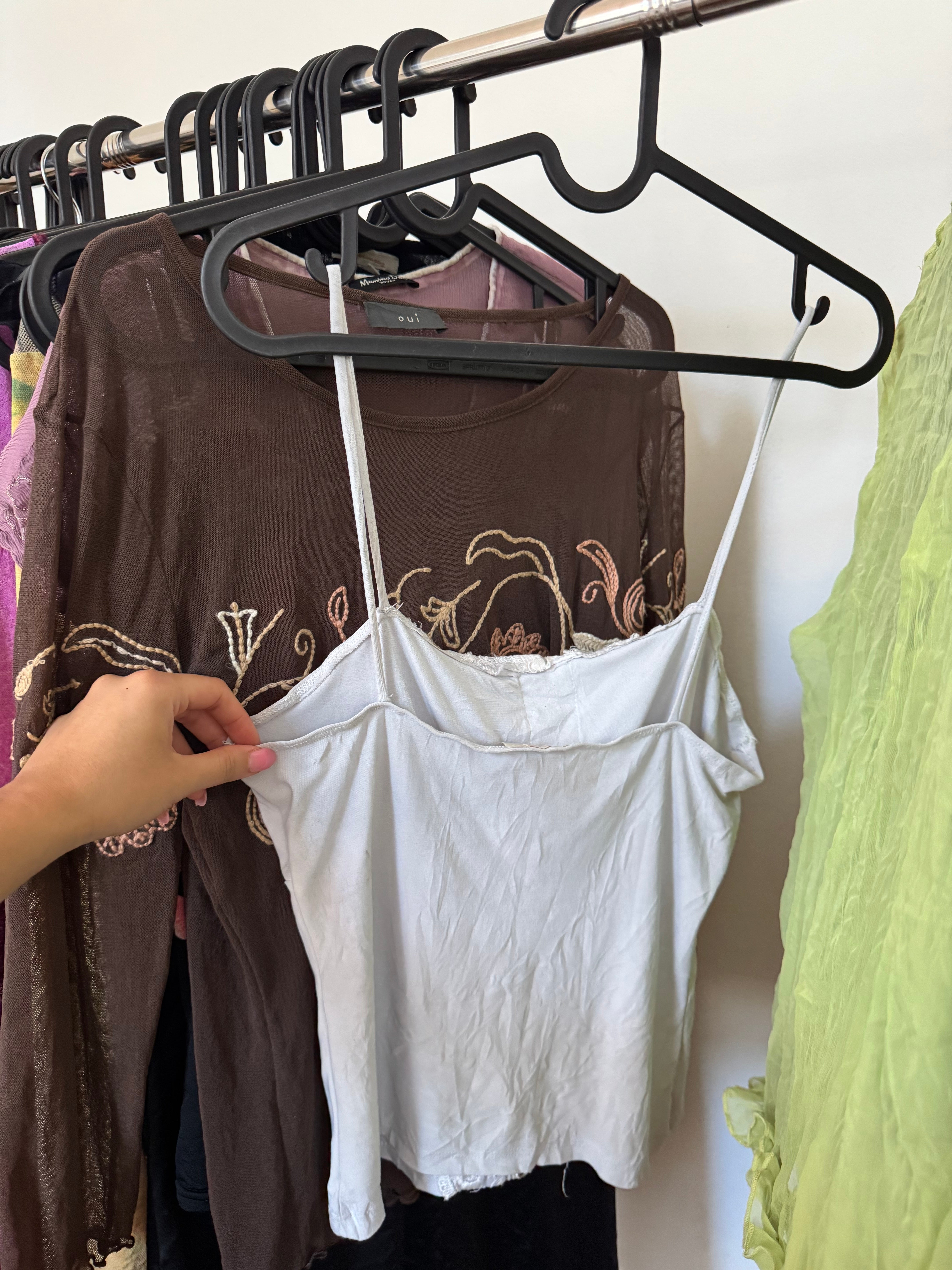 Vintage 90s Dainty Lace Up Cami (S)