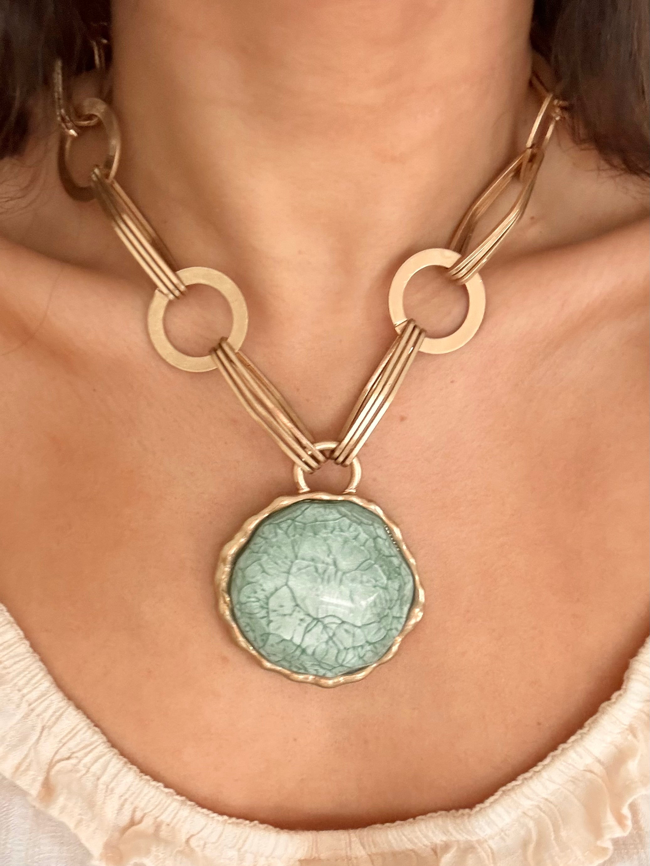 Turquoise Trance Chain Necklace