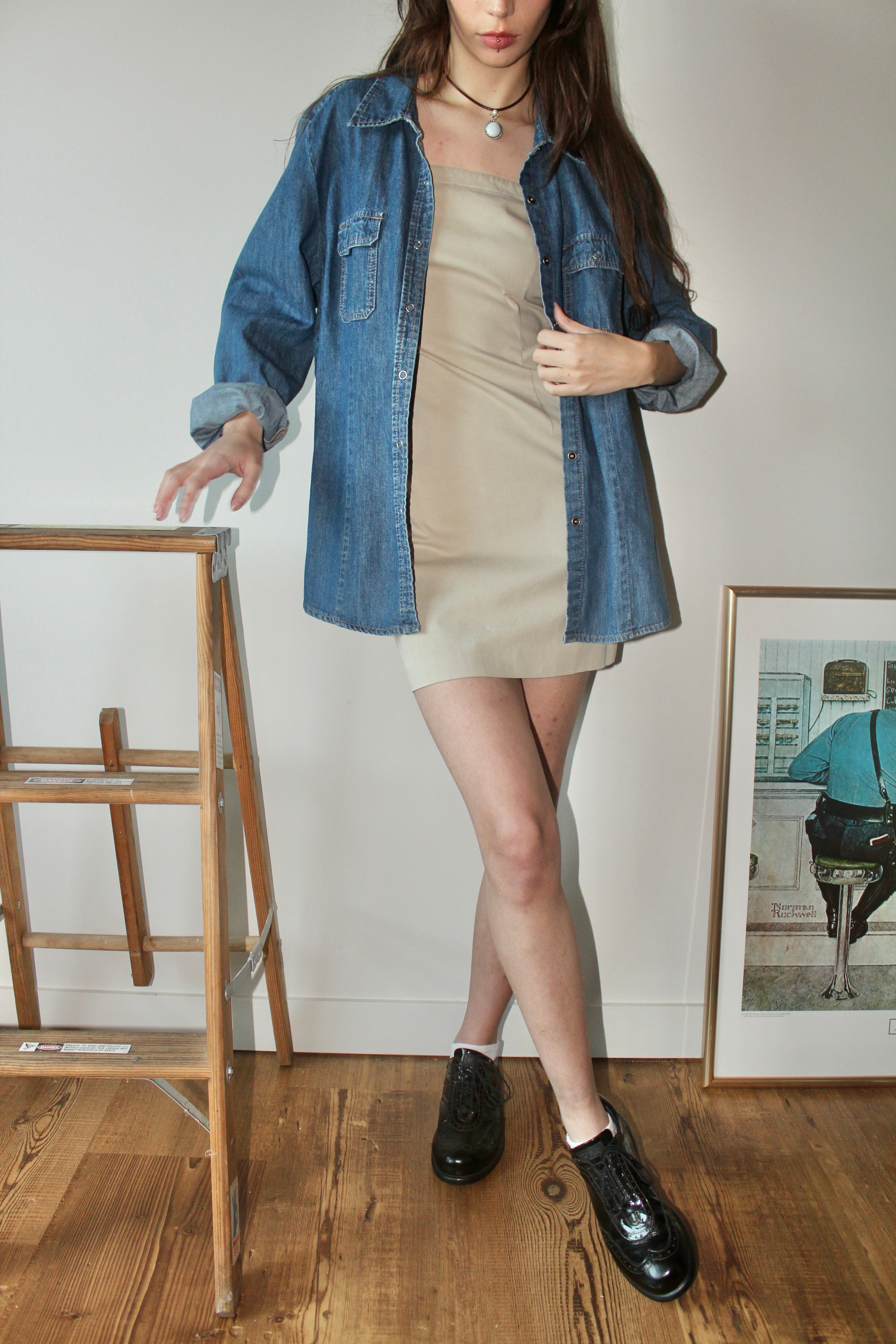 Vintage Classic Denim Button Up (M)