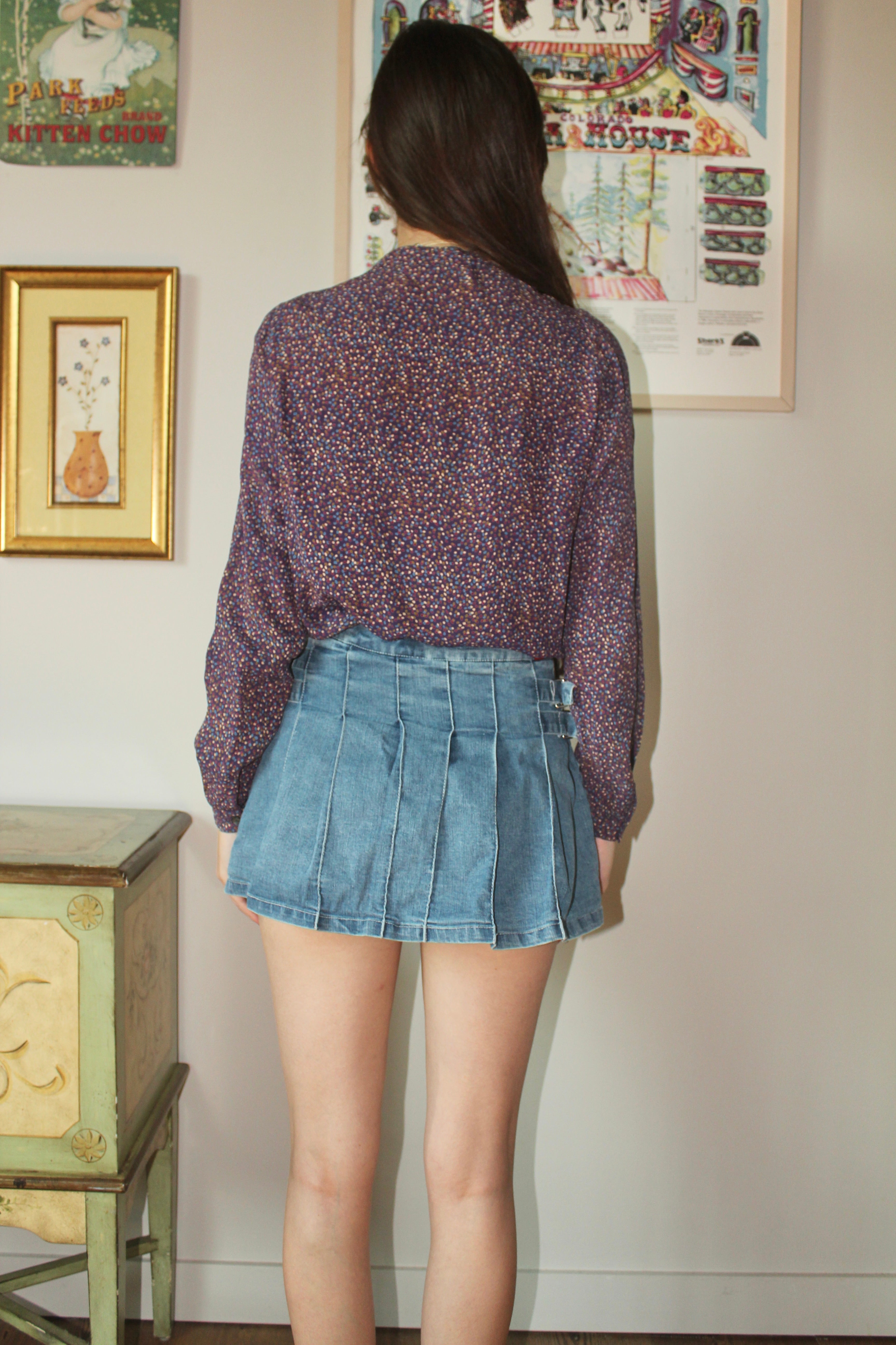 Vintage 90s Retro Patterned Blouse (M)