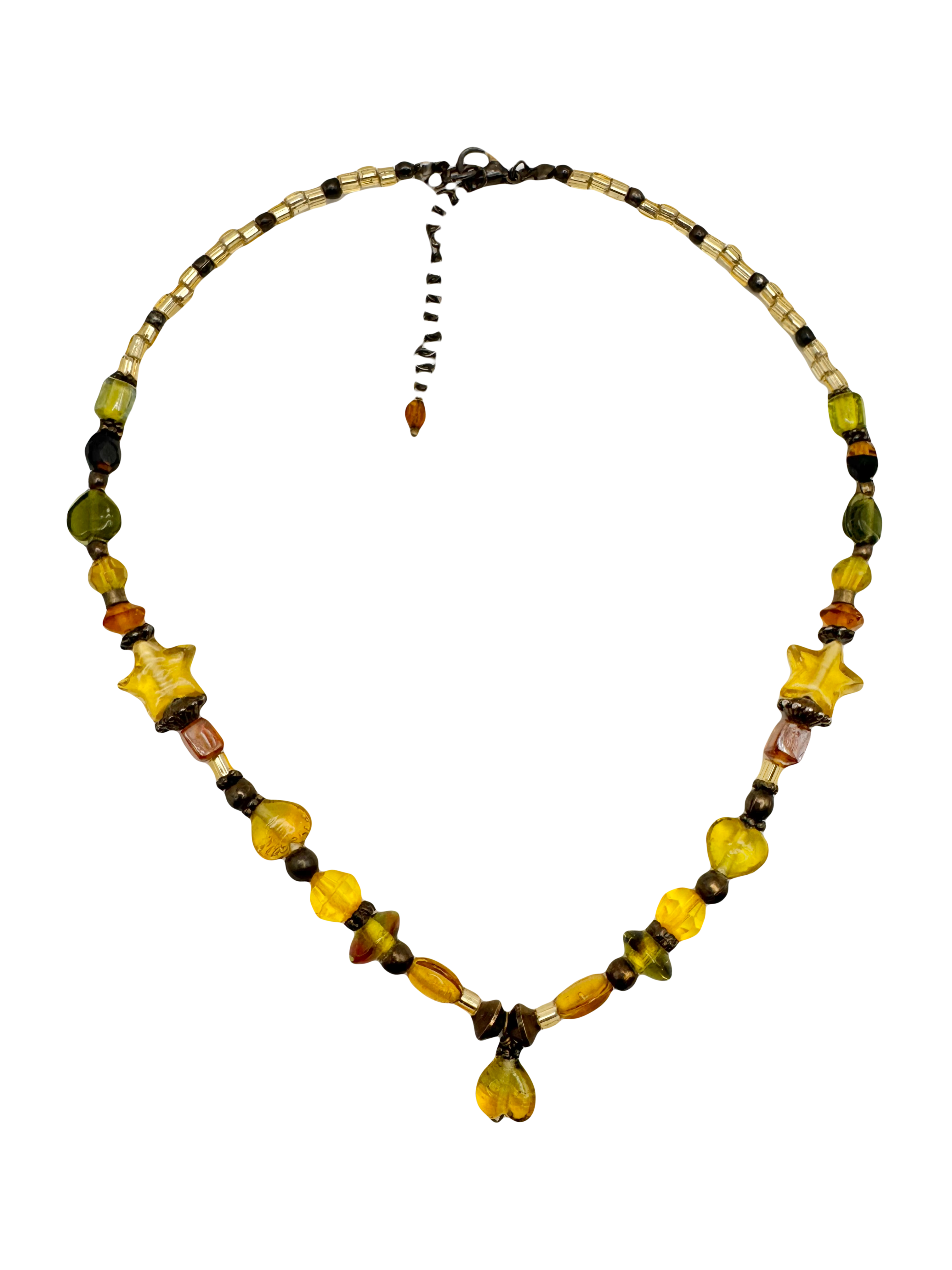 Petal & Stone Beaded Choker