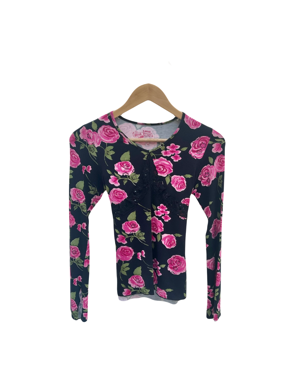 Vintage Y2K Rose Tie Knit (M)