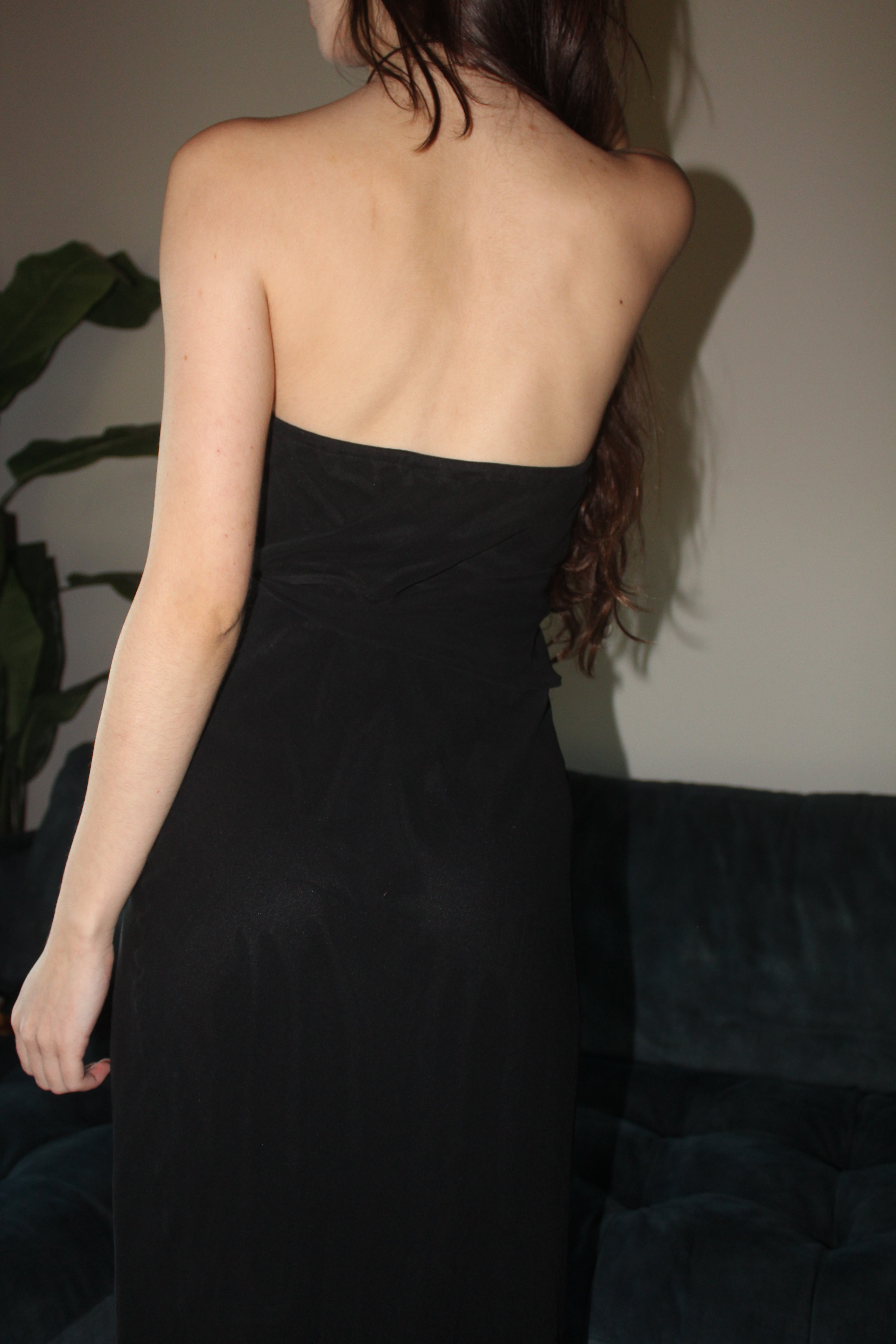 Vintage 90s Silk Betsy Johnson Midi Dress (S)