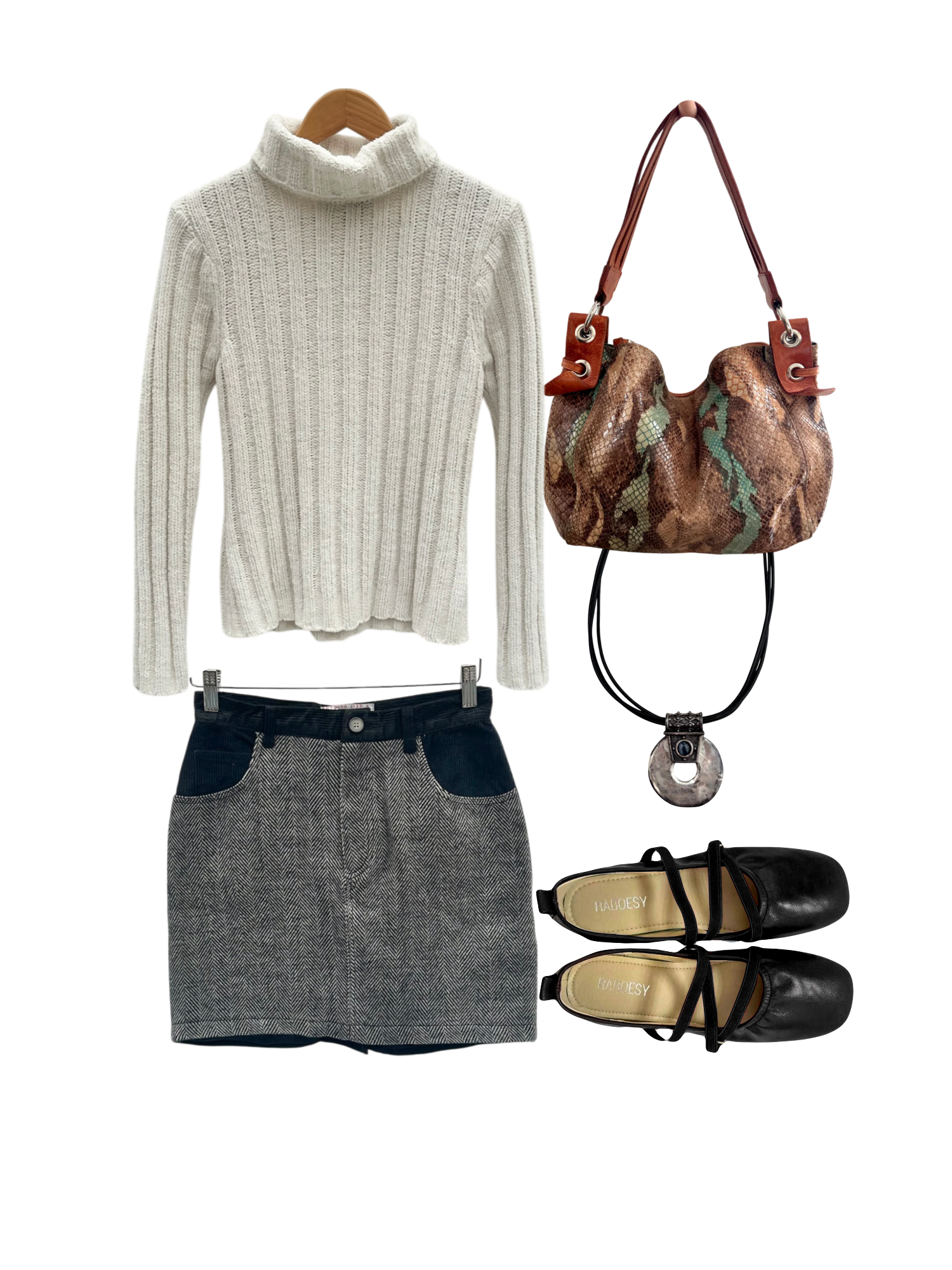 Vintage 90s Cozy Ribbed Ivory Knit (M/L)