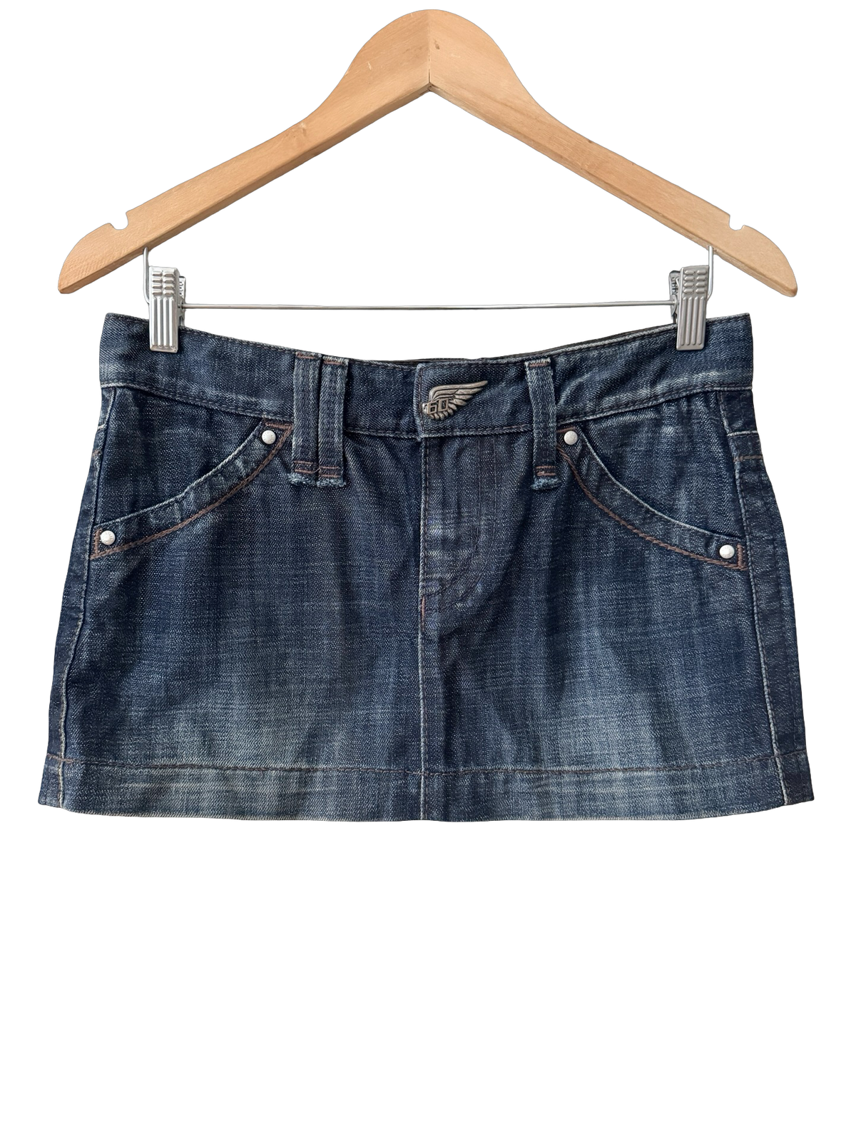 Vintage Y2K Miss Sixty Dark Wash Micro Mini Skirt (M) | ThreeDays