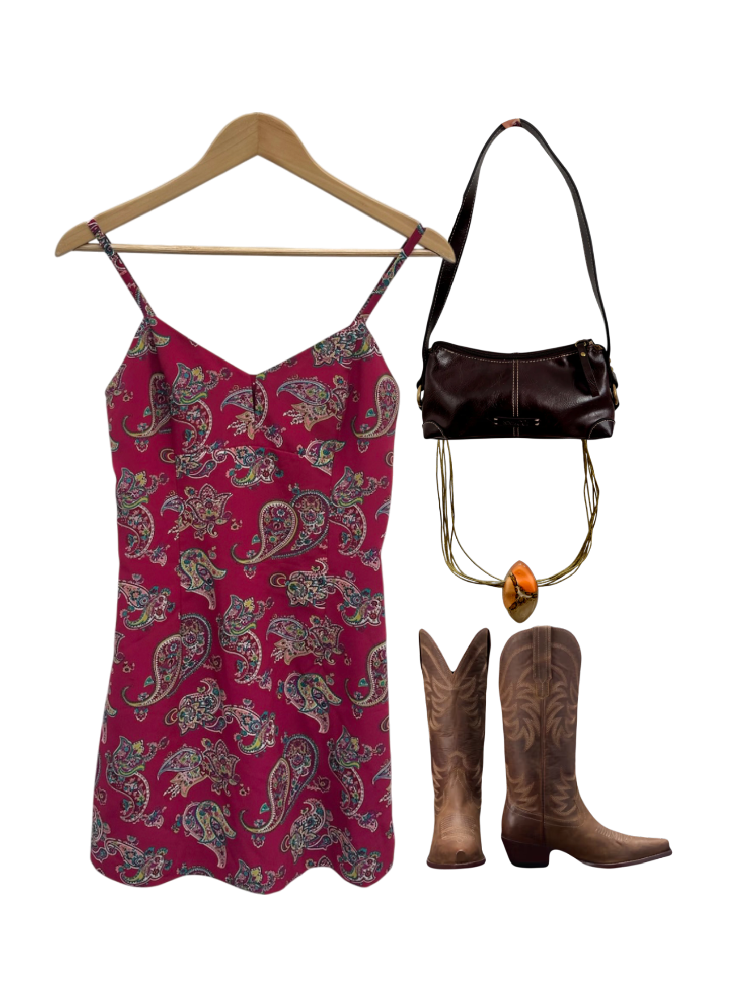 Vintage 90s Cherry Paisley Romper (S)
