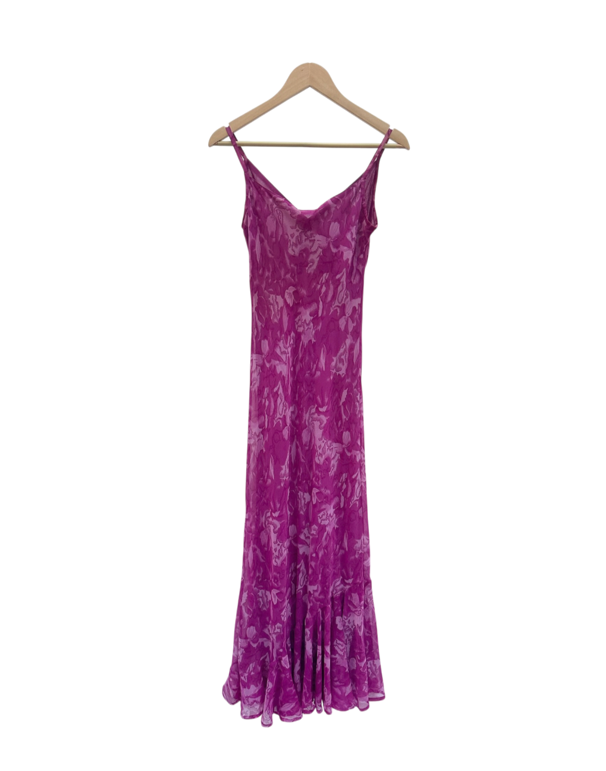 Vintage 90s Raspberry Midi Dress (M)