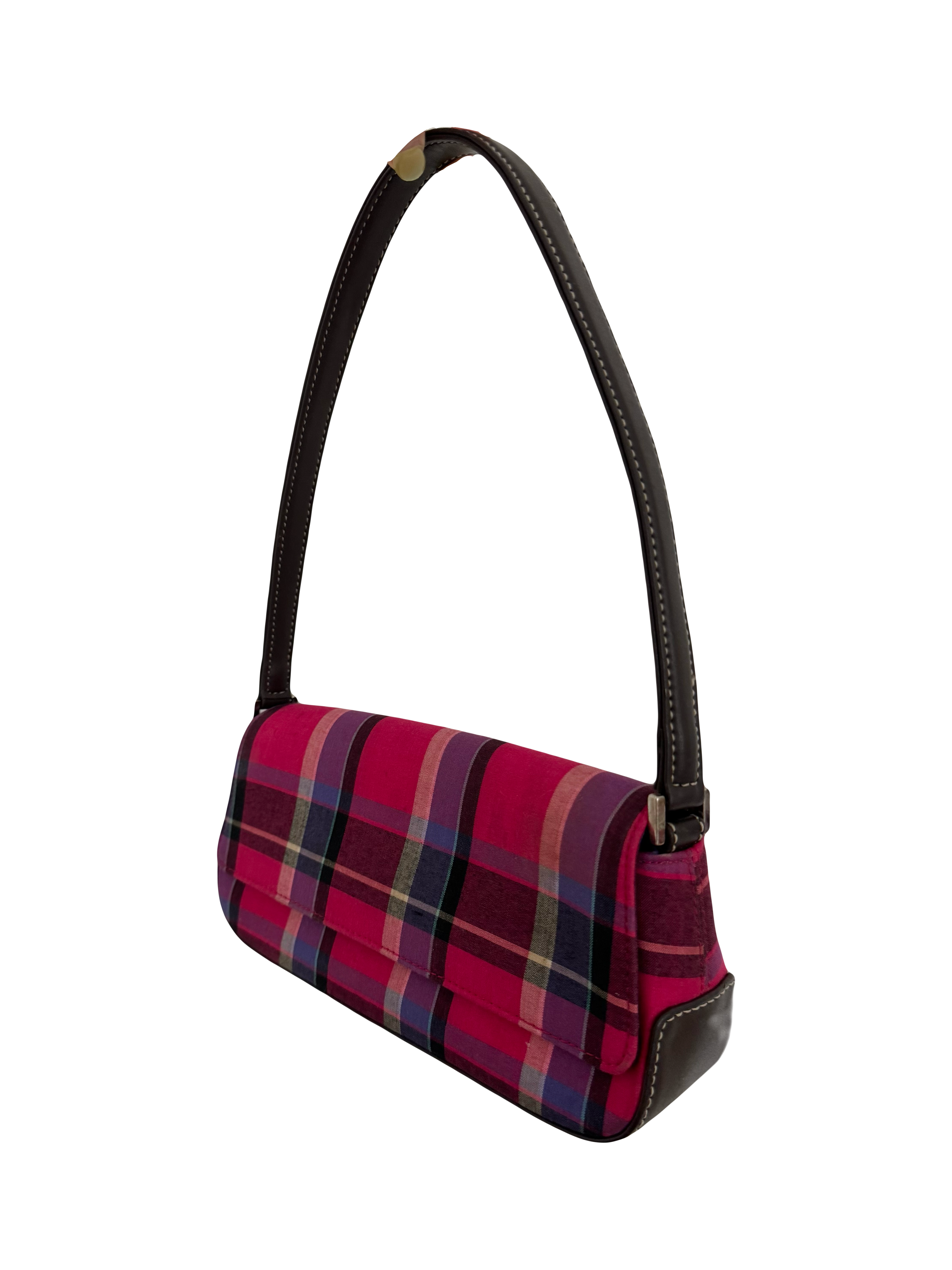 Vintage 90s Plaid Shoulder Purse