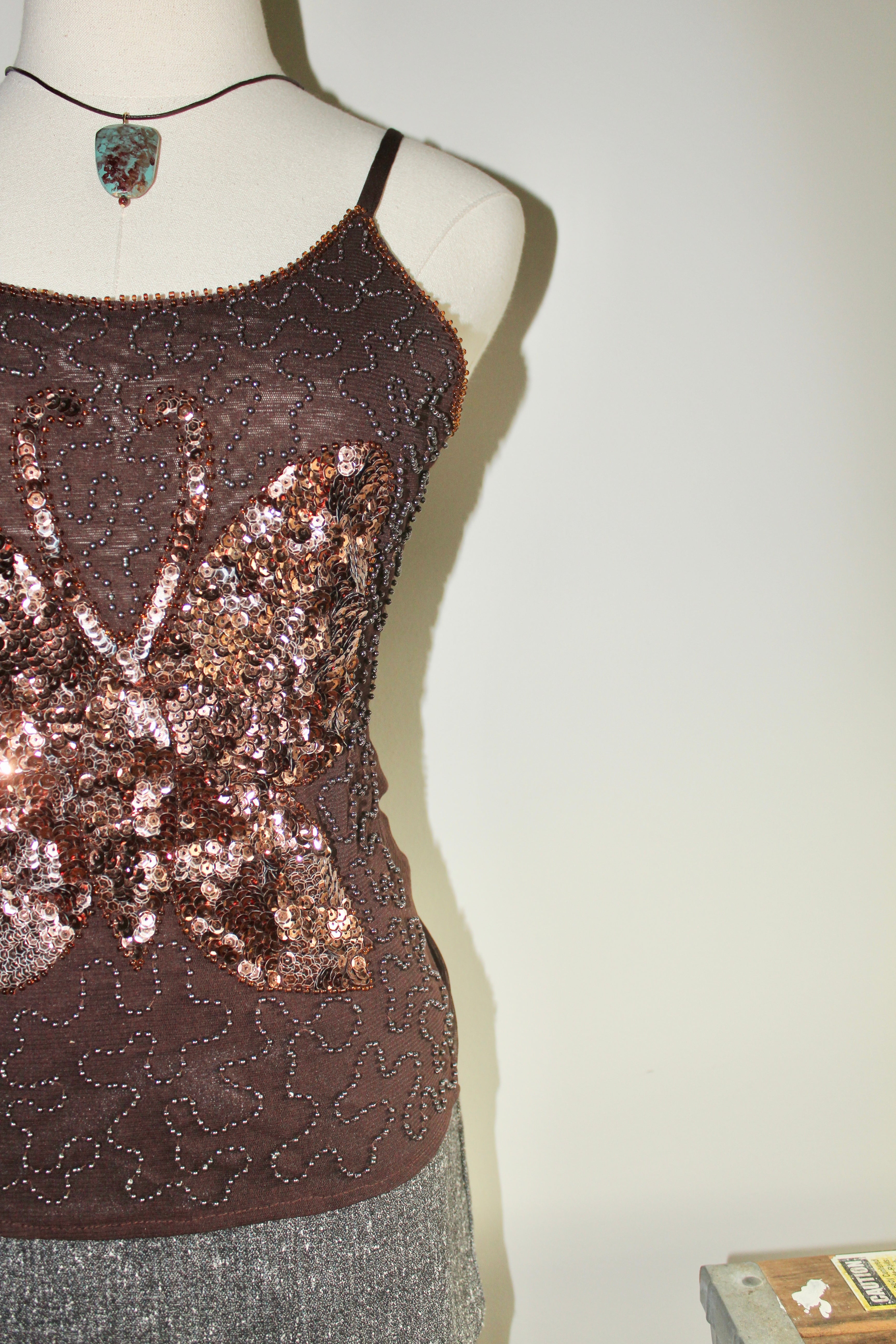 Vintage 90s Butterfly Mesh Cami (S-M)