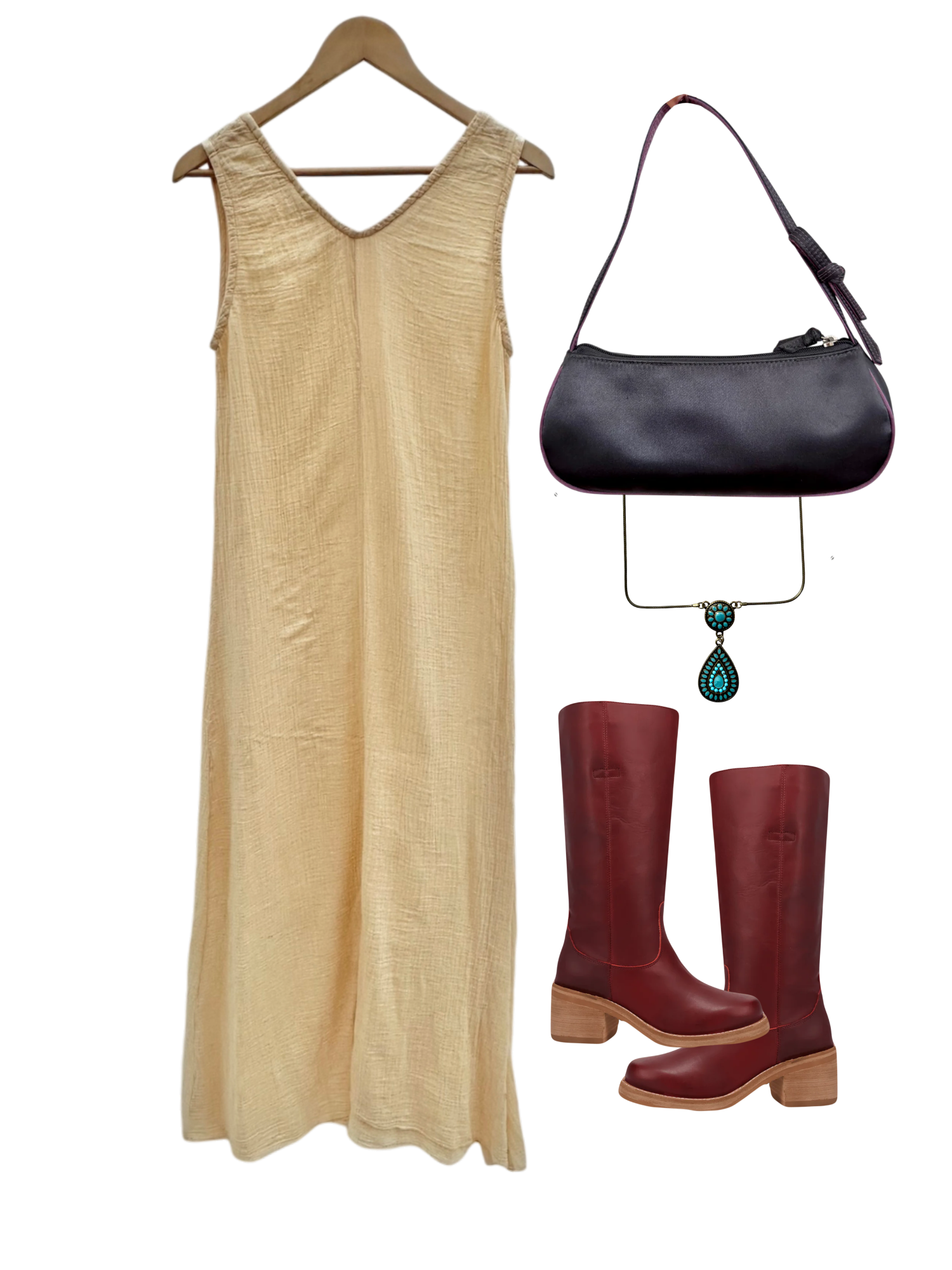 Vintage 90s Gauzy Cotton Midi Dress (M)