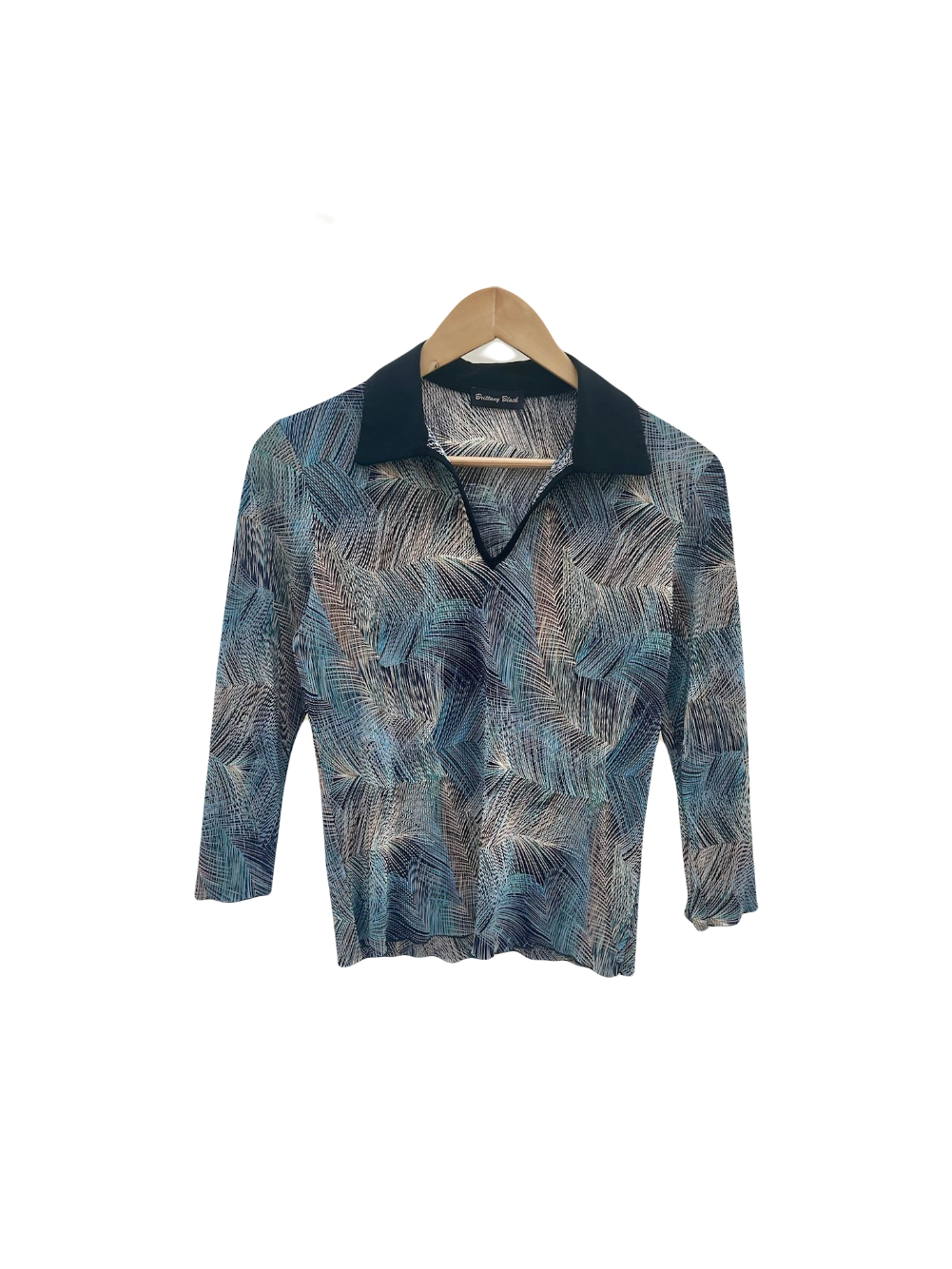 Vintage 90s Retro Contrast Blouse (M)