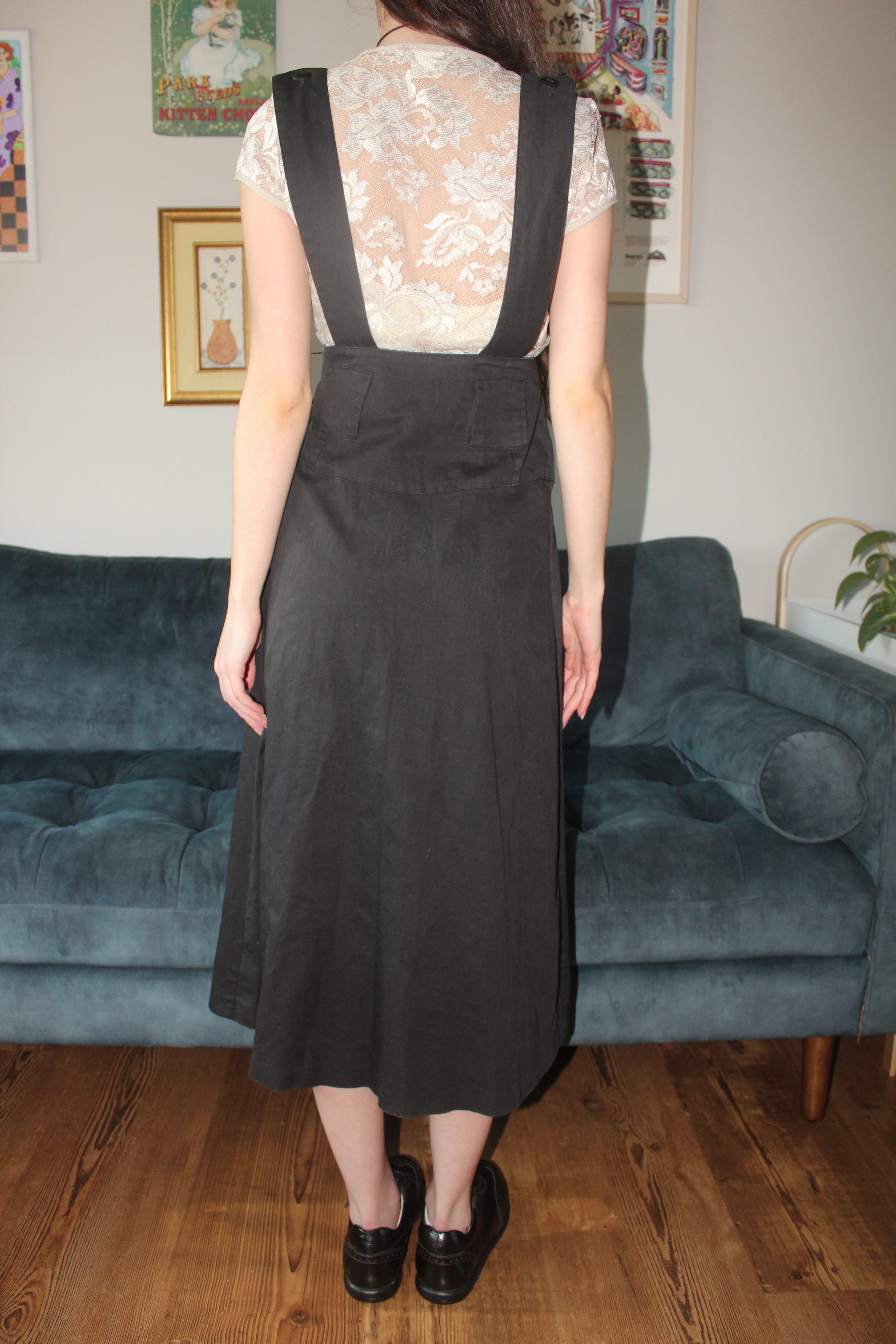Vintage 90s Overall Midi Dress (S)