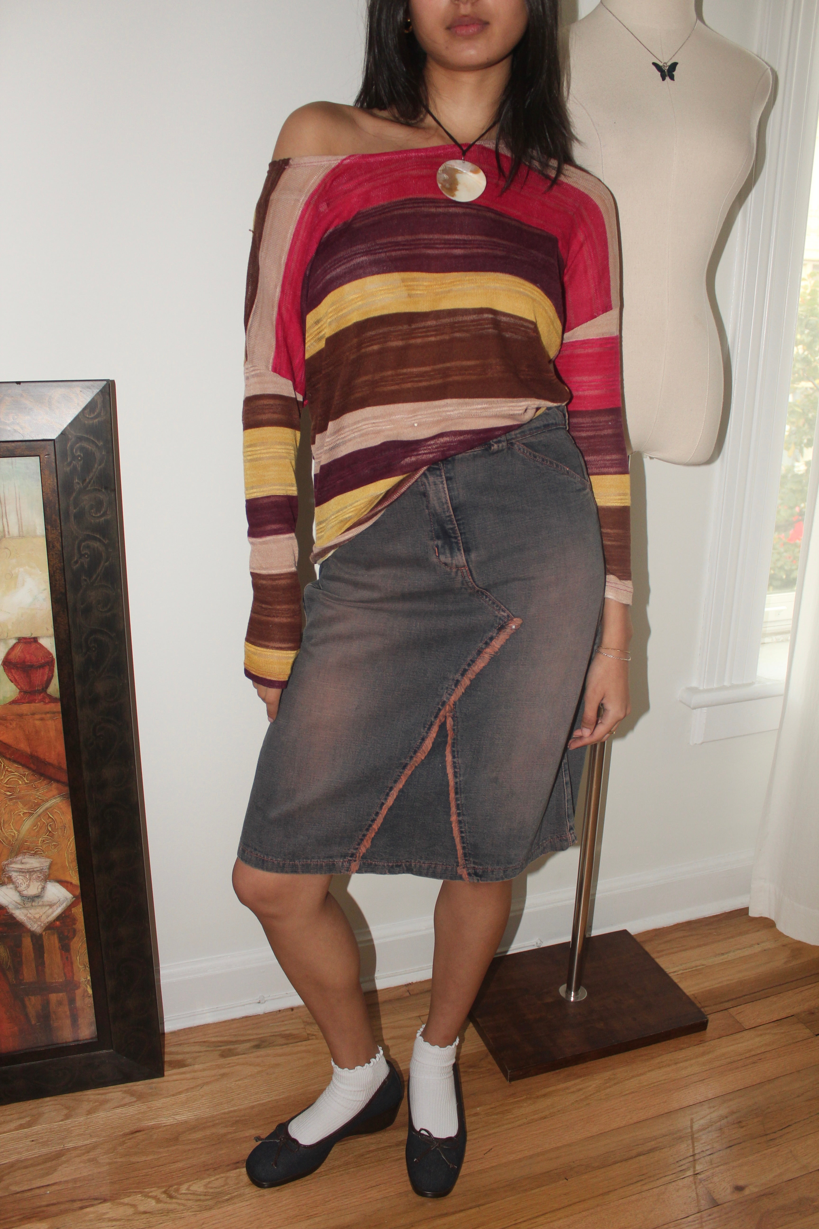 Vintage Y2K Sorbet Striped Knit (S)