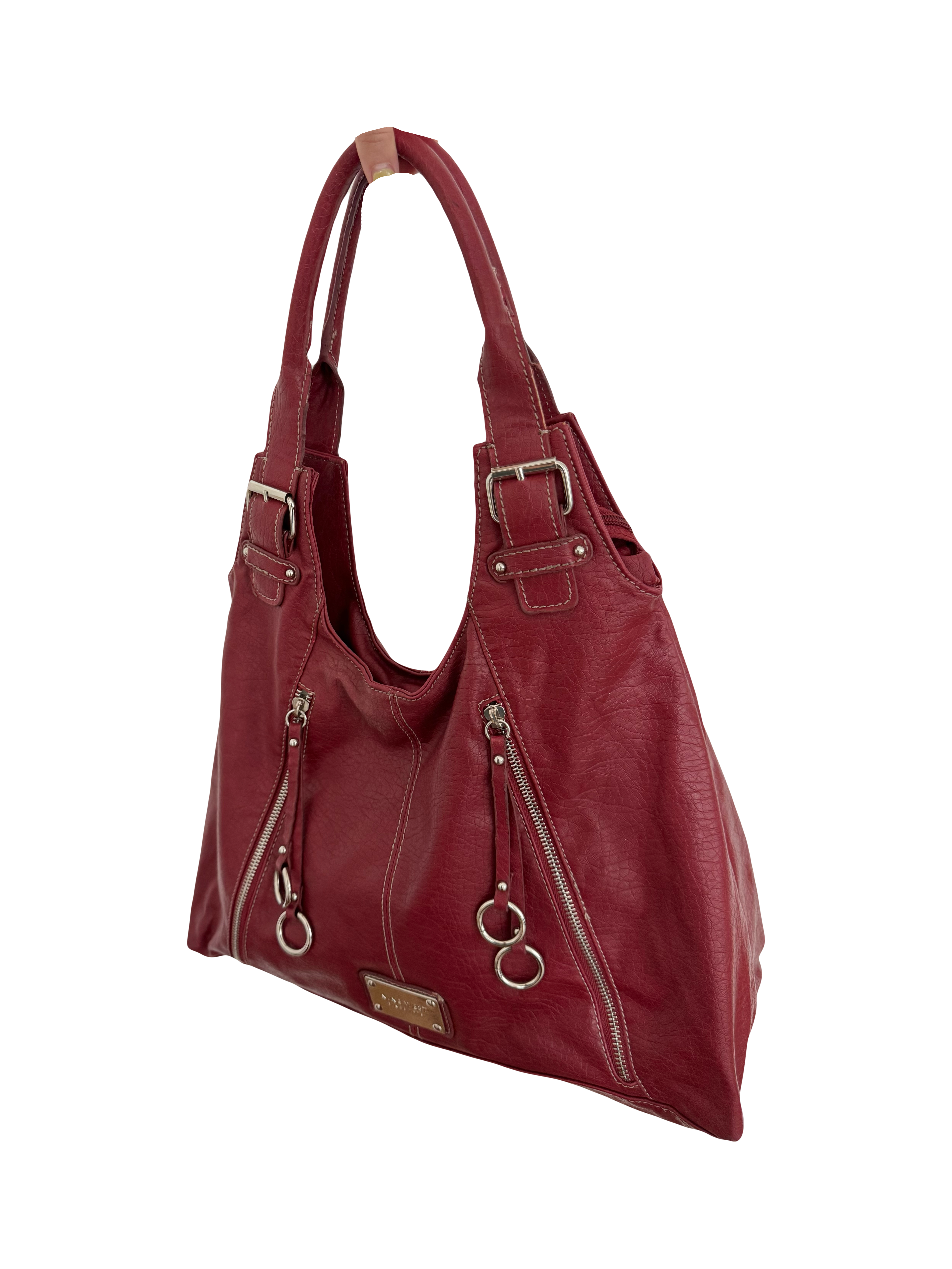 Vintage 90s Cherry Nine West Moto Purse