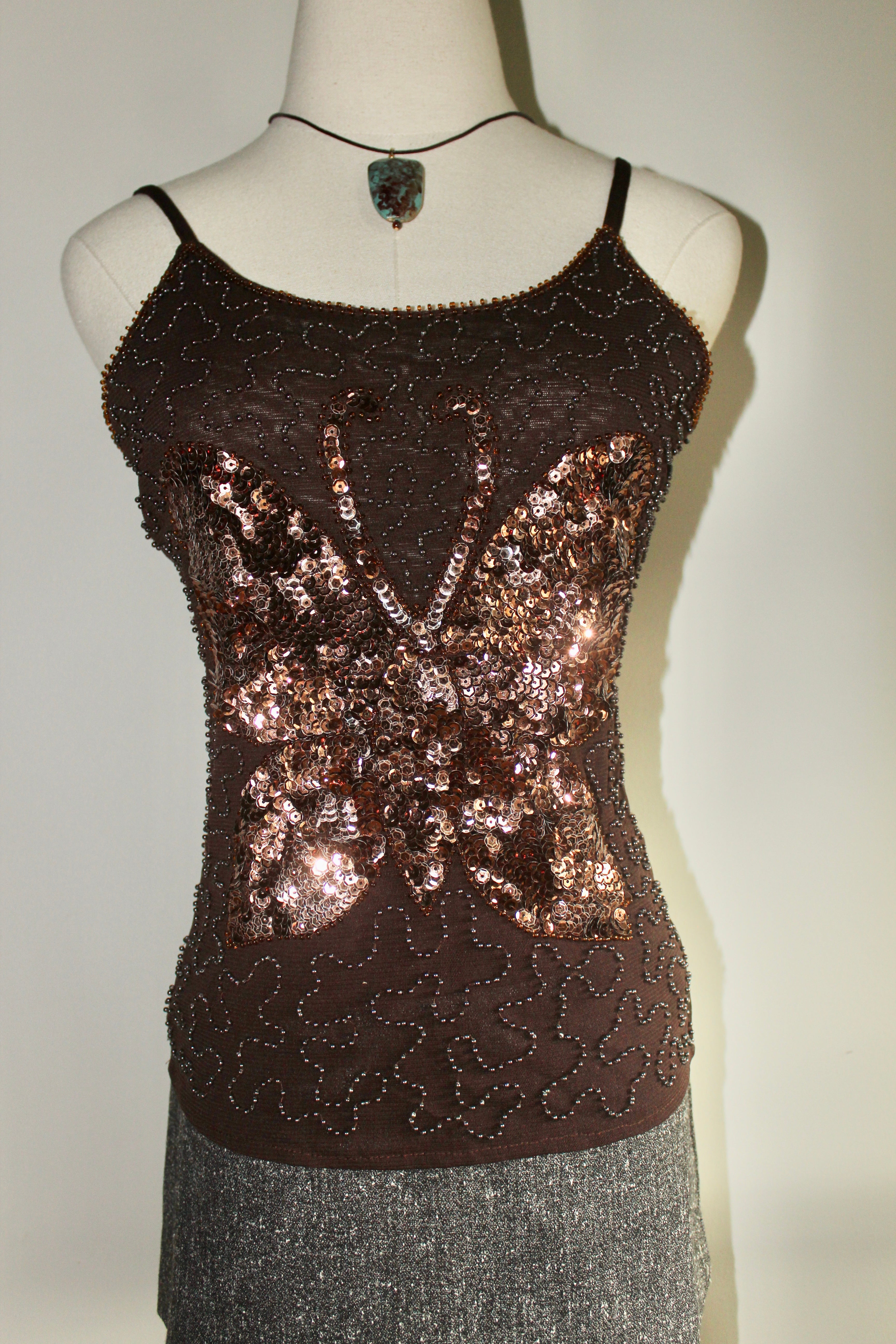 Vintage 90s Butterfly Mesh Cami (S-M)