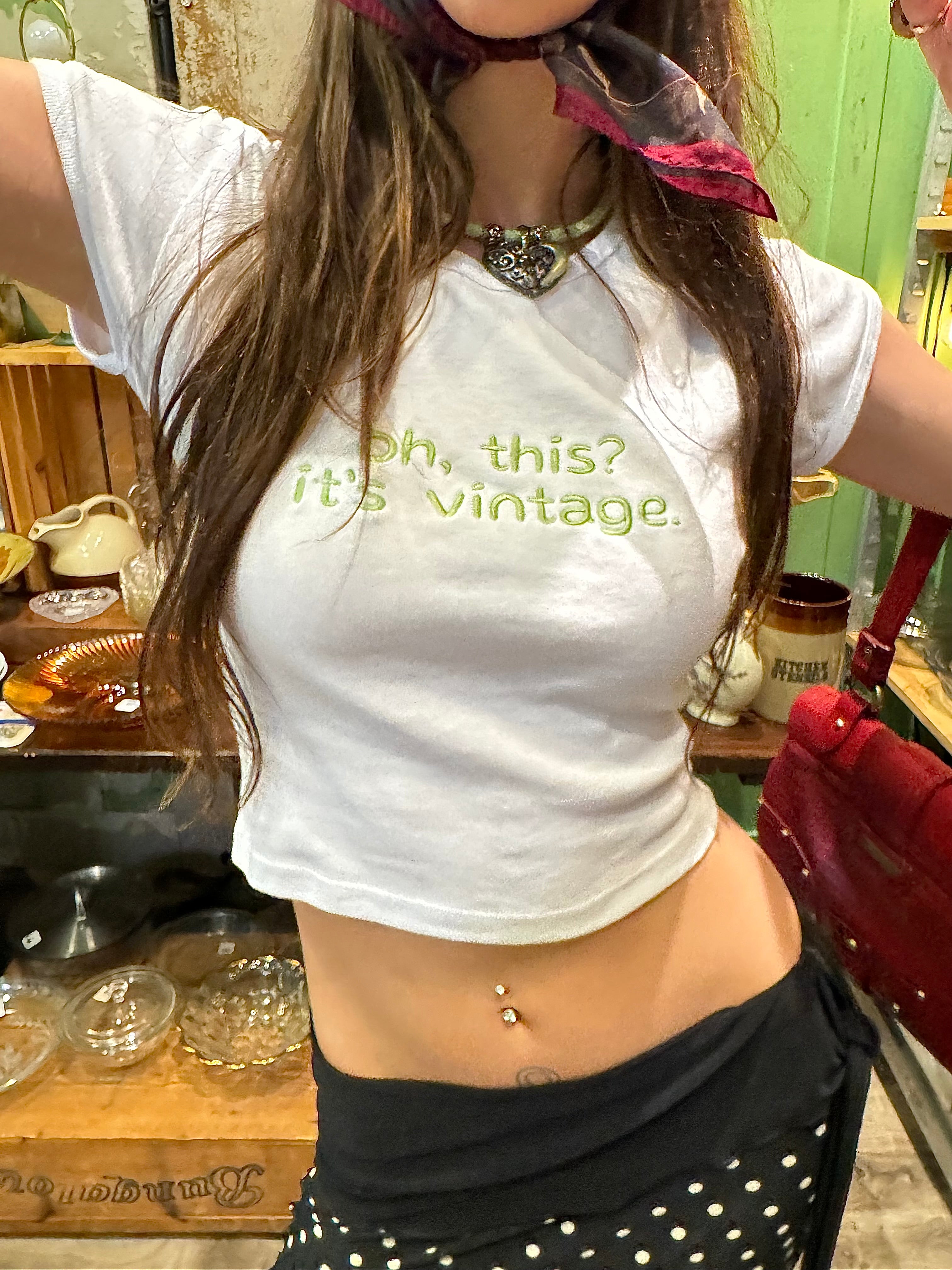 oh, this? it’s vintage Embroidered Baby Tee