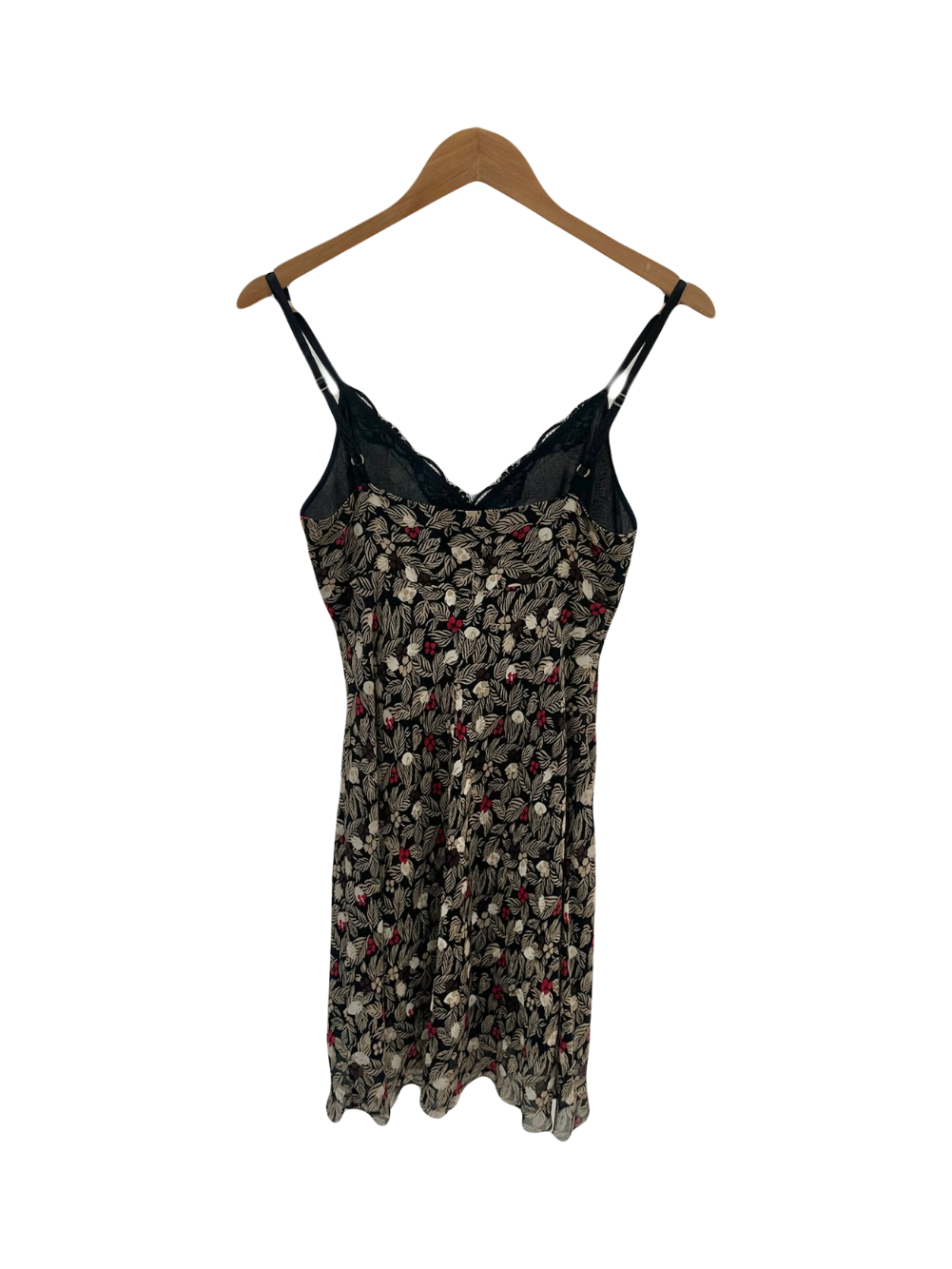 Vintage 90s Silk Floral Dress (S)