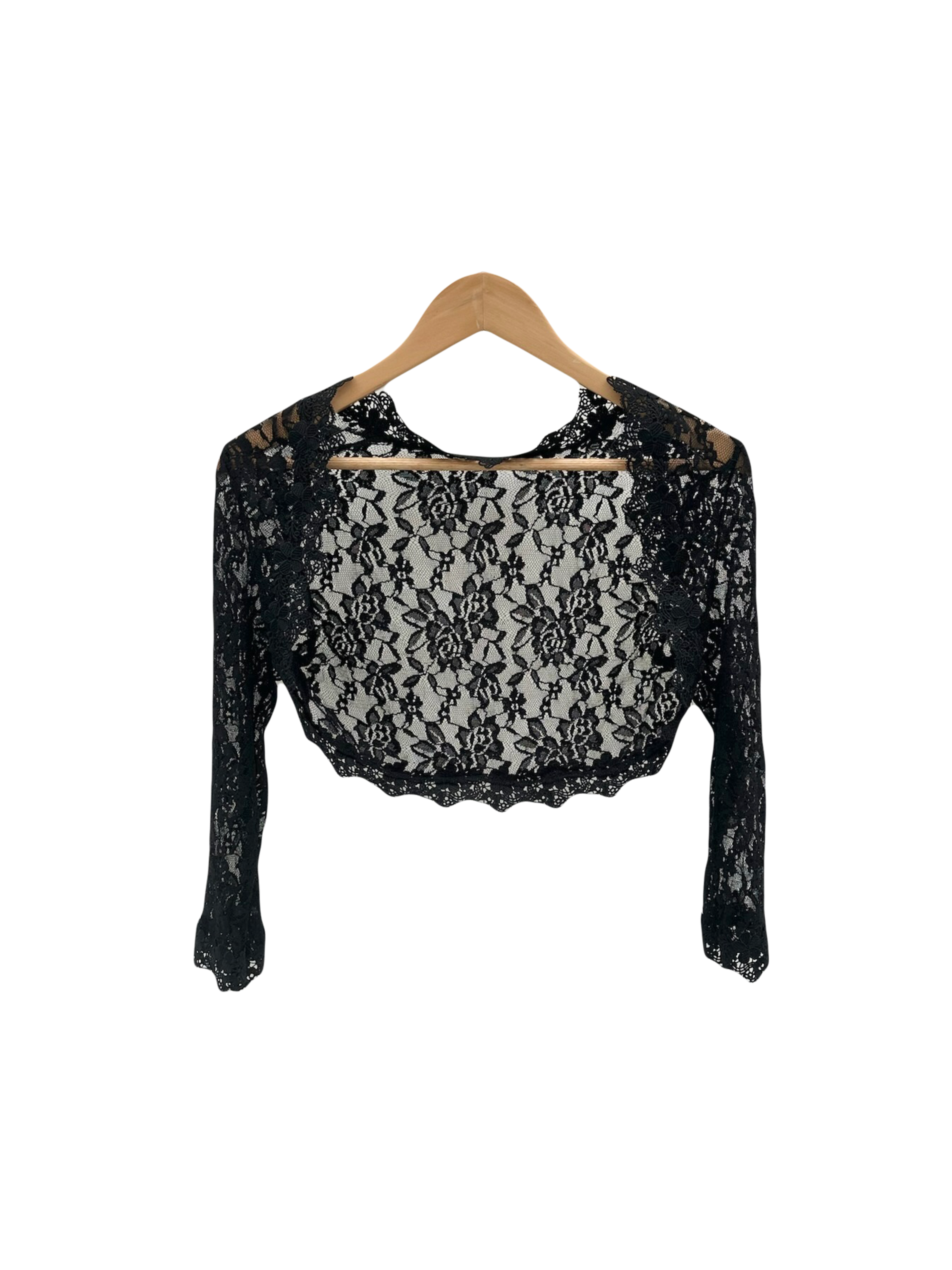 Vintage 90s Cropped Lace Bolero Knit (S)