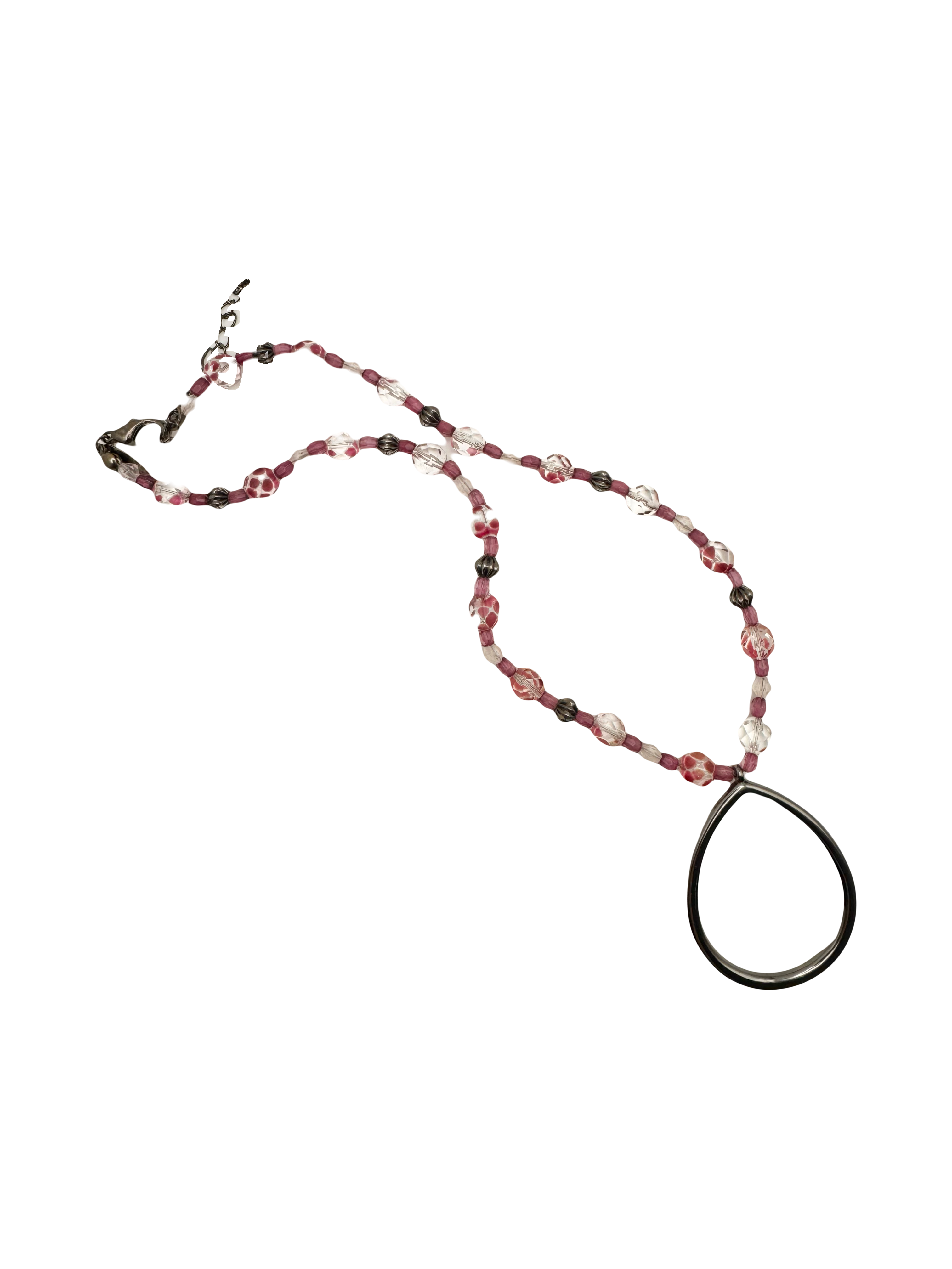 Echoes of Yesterday Pink Beaded Necklace