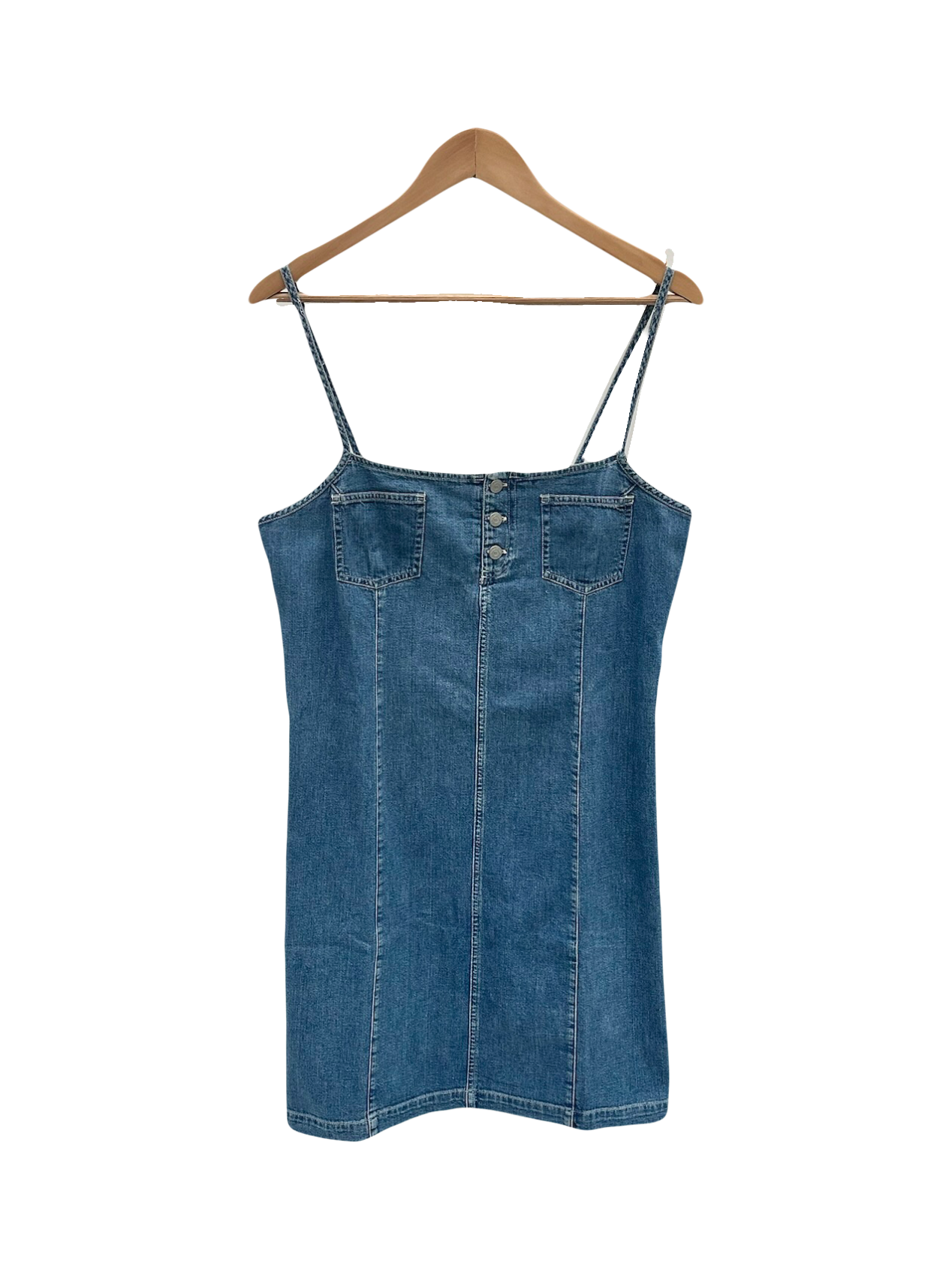 Vintage 90s Ralph Lauren Denim Midi Dress (L)