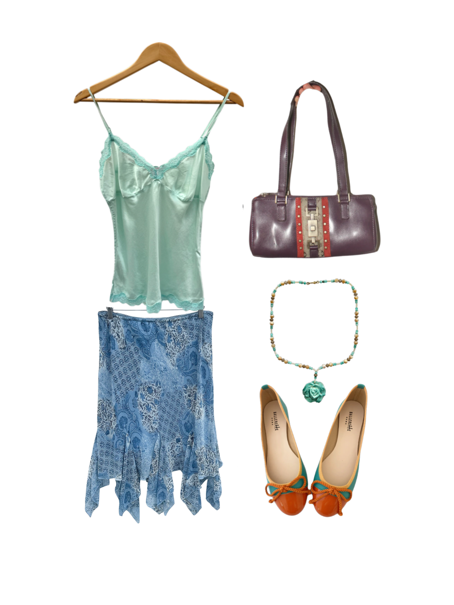 Vintage 90s Asymmetrical Hem Fairy Midi Skirt (L)