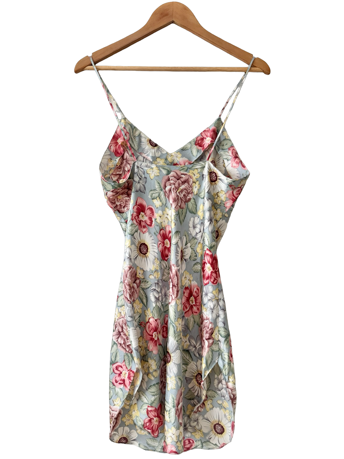 Vintage 90s Floral Silk Handkerchief Slip Dress (S) Vintage 90s Floral Silk Handkerchief Slip Dress (S)