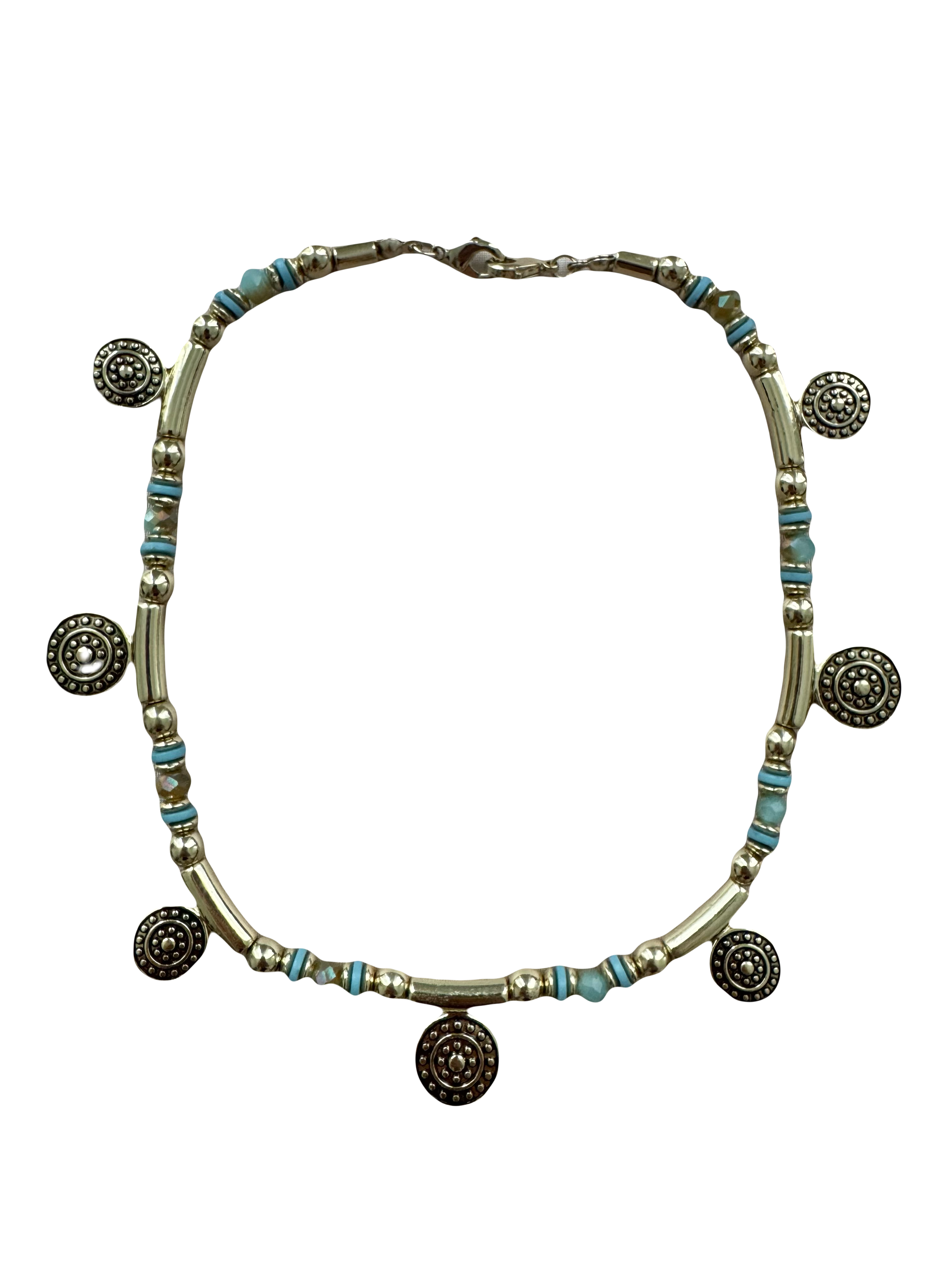 Vintage Tears of Turquoise Double Choker