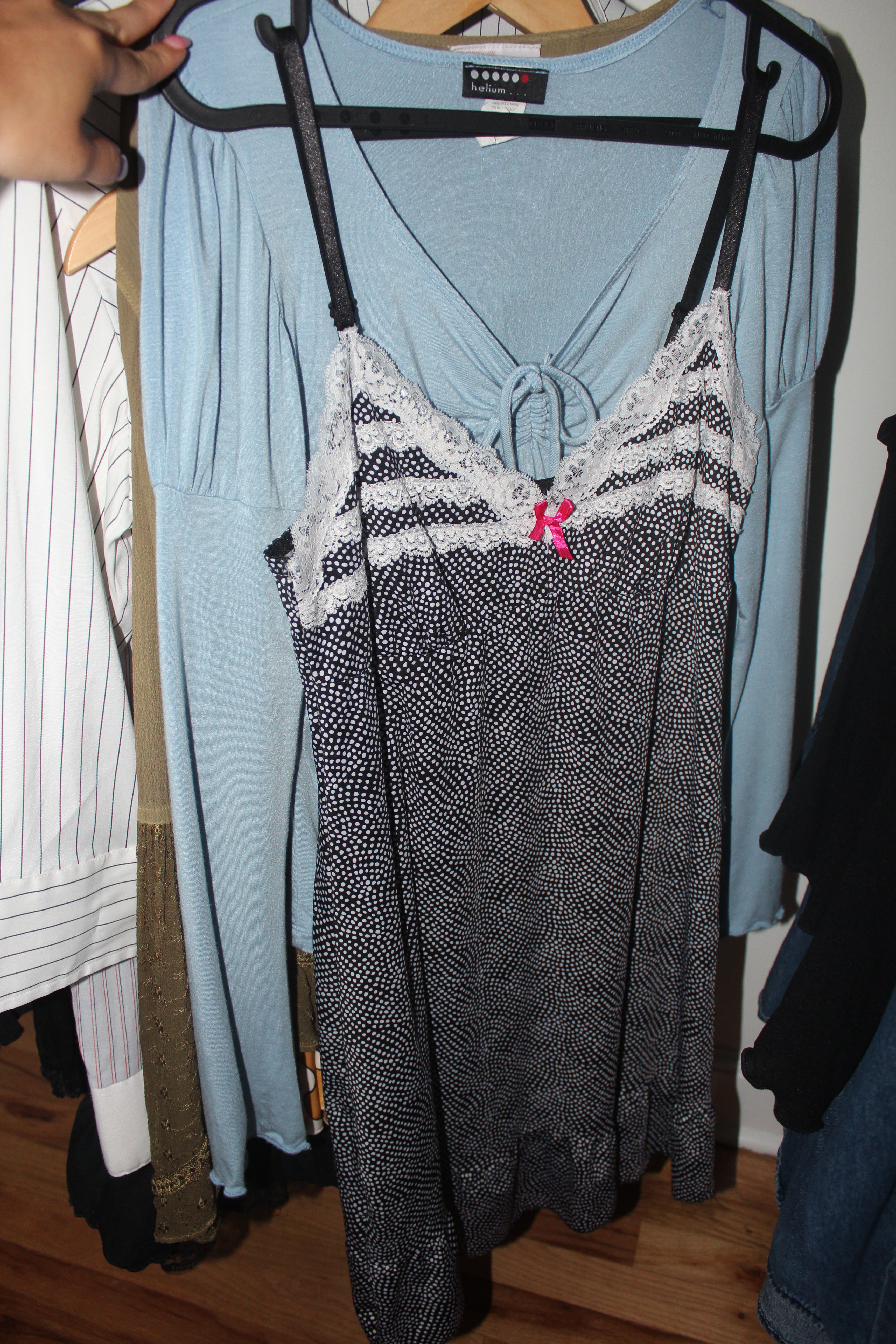 Vintage 90s Lace Dotted Mini Dress (M)