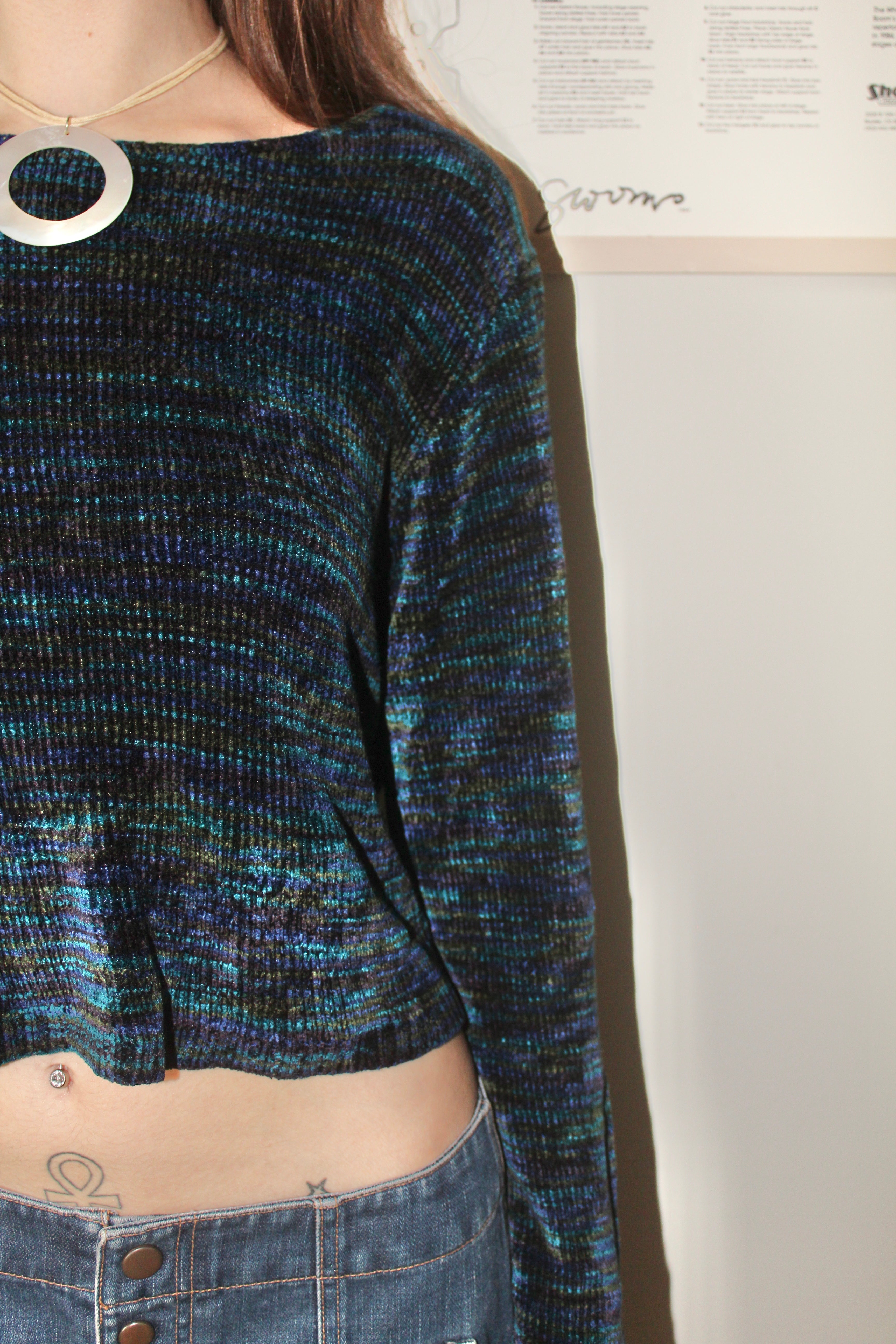 Vintage 90s Cozy Melange Chenille Knit (S)