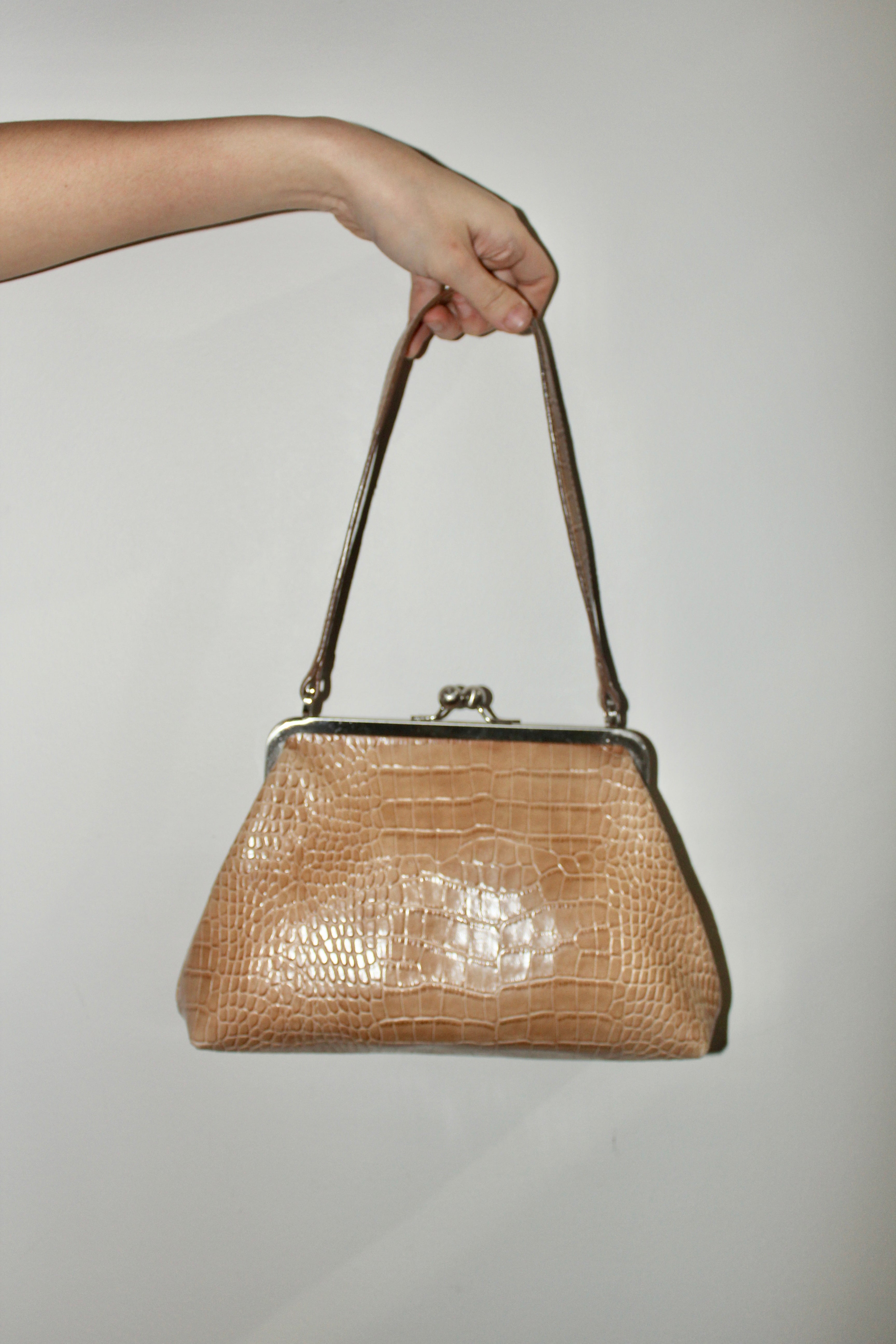 Vintage 90s Tan Dainty Textured Purse