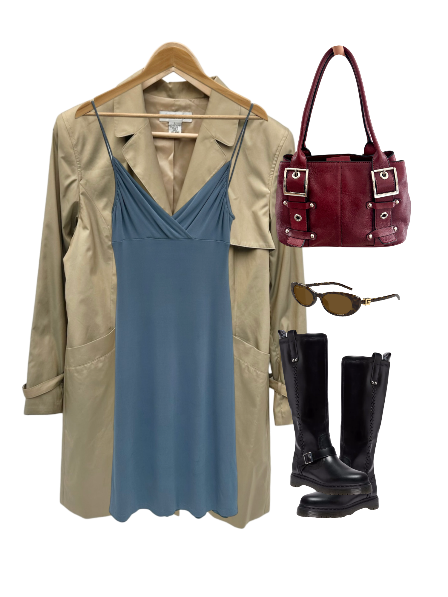 Vintage 90s Classic Effortless Tan Trench (M/L)