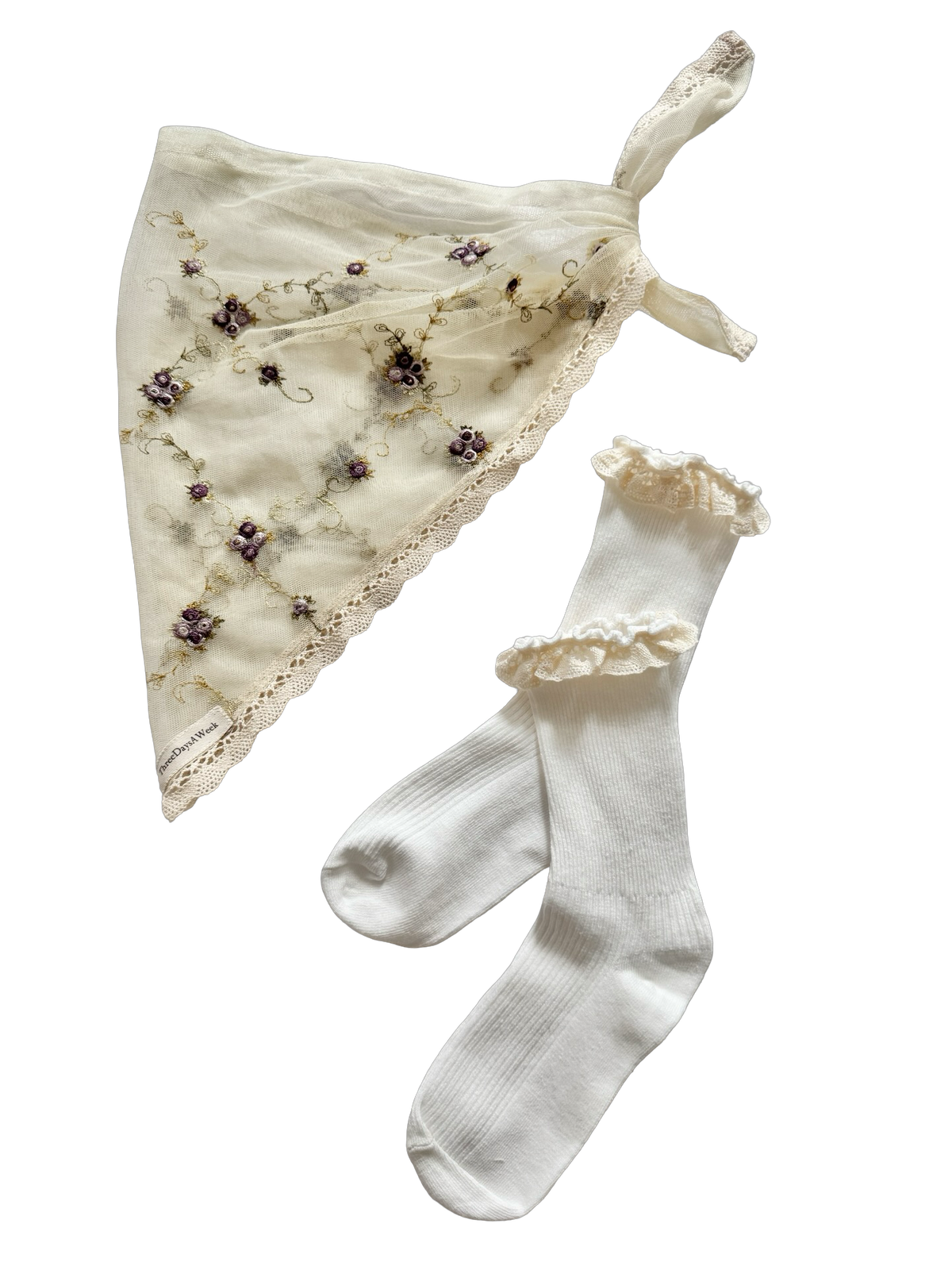 Mulberry Vine Lace Hair Scarf | ThreeDays-AWeek Mulberry Vine Lace Hair Scarf | ThreeDays-AWeek