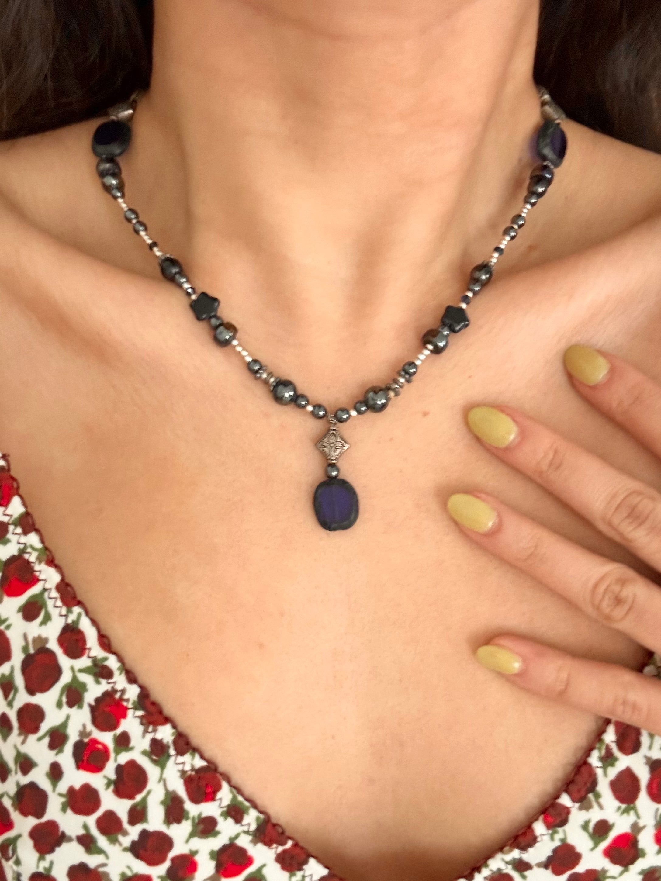 Juniper Drift Beaded Choker