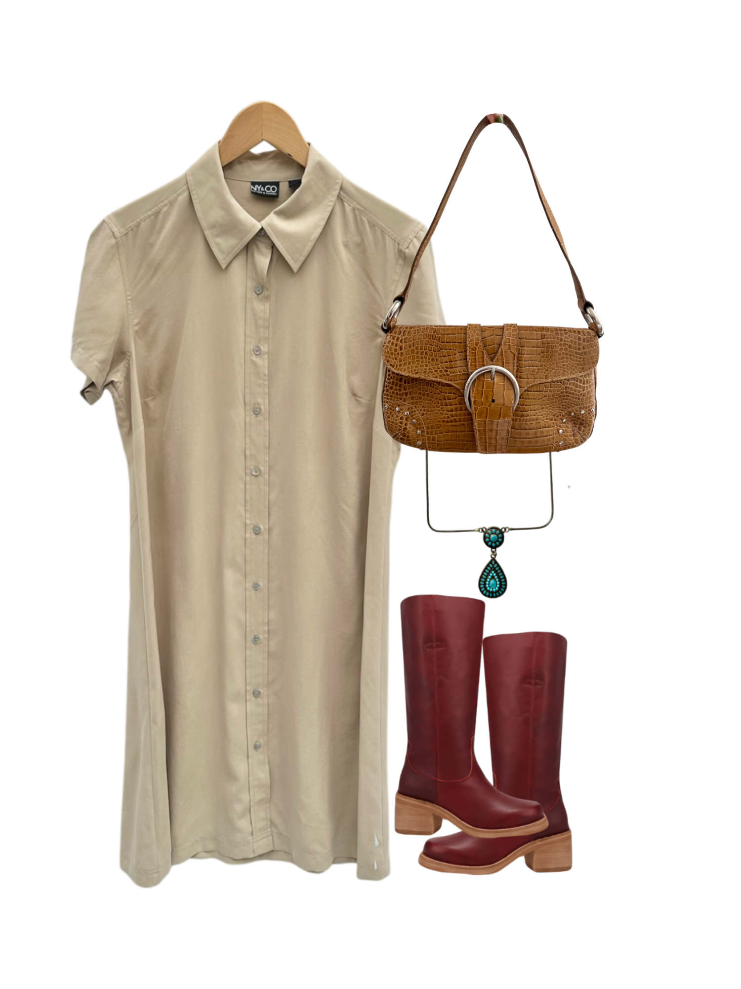 Vintage Silk Short Sleeve Shift Dress (M)