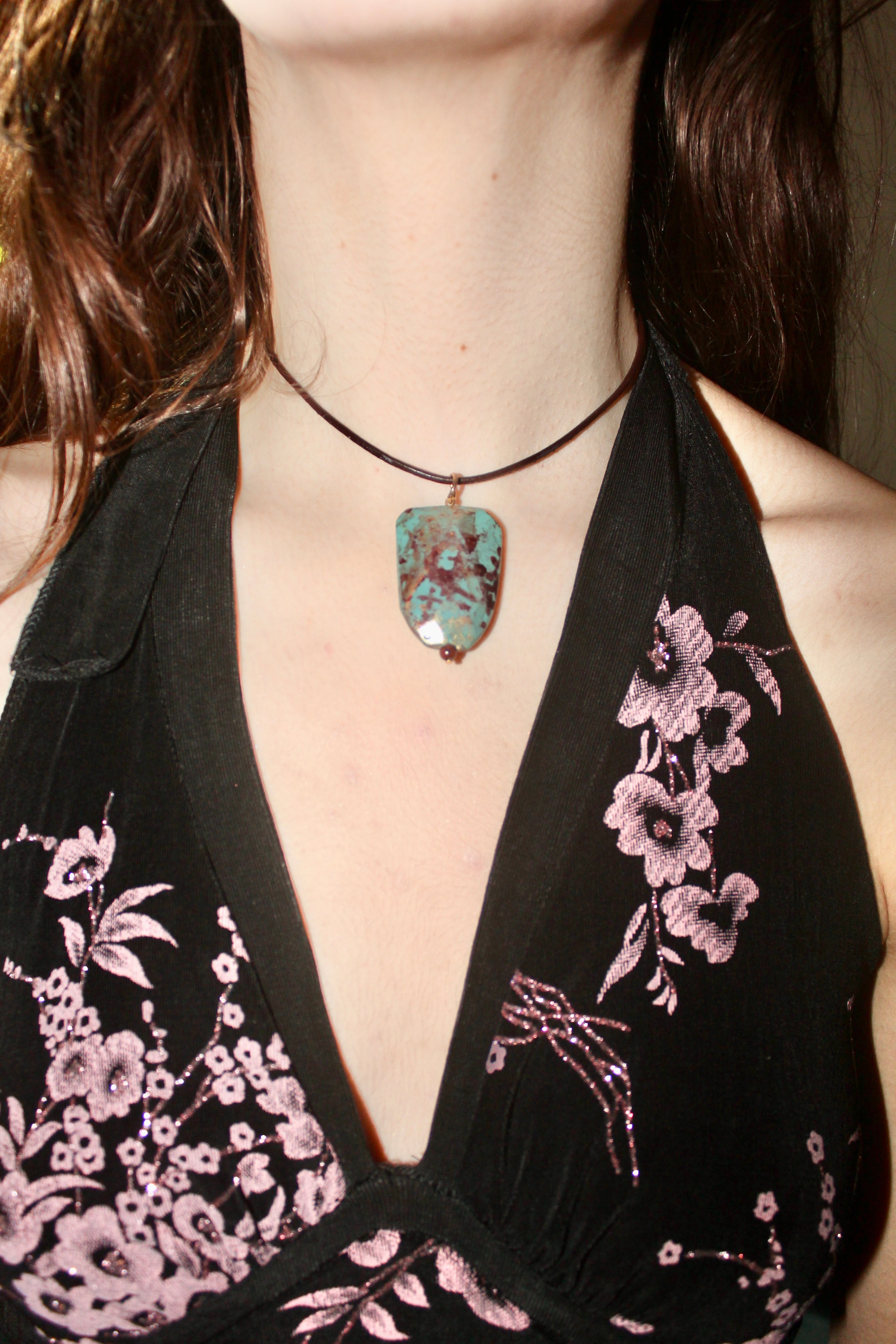 Tortoise Shell Stone Choker