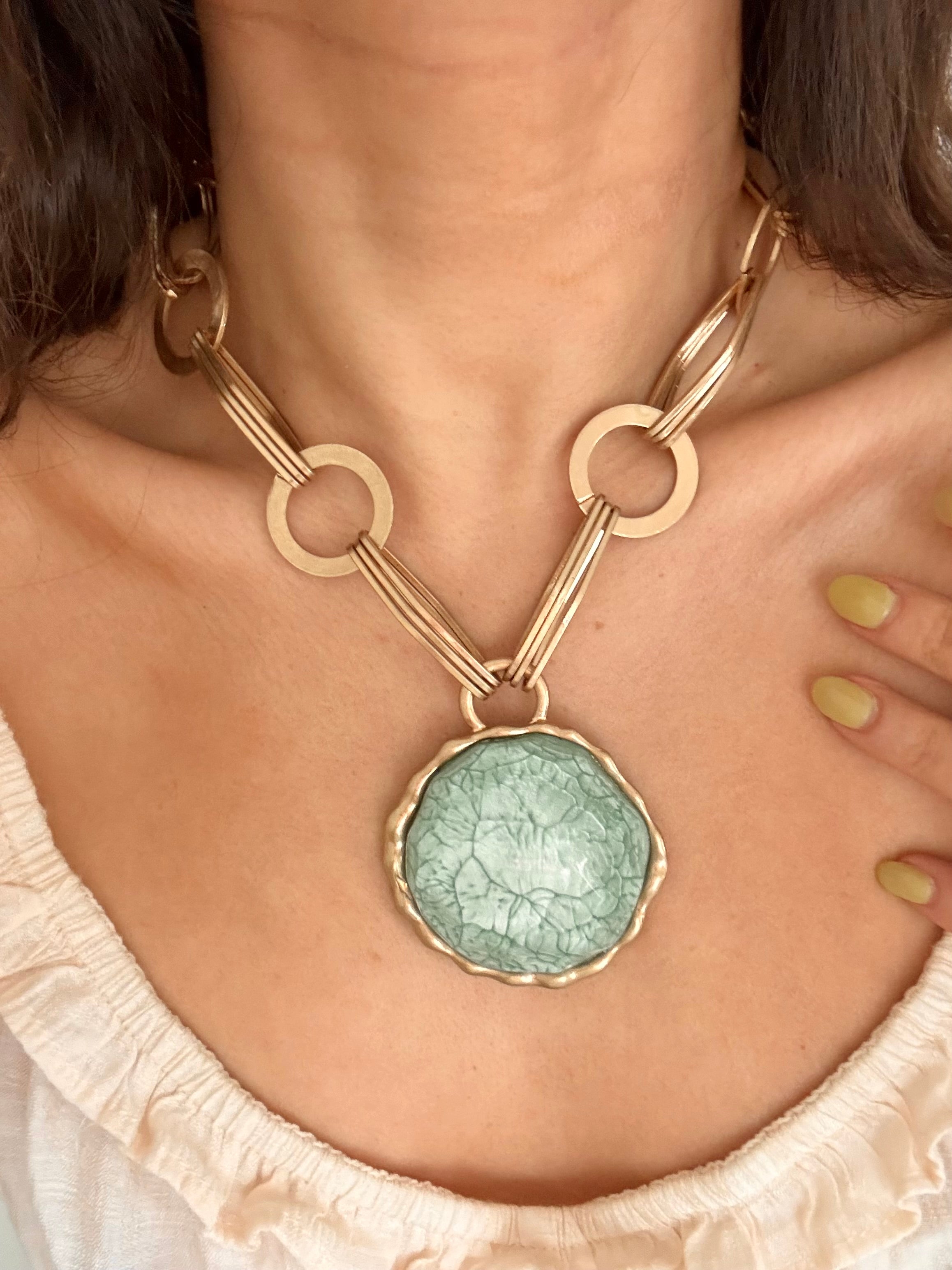 Turquoise Trance Chain Necklace