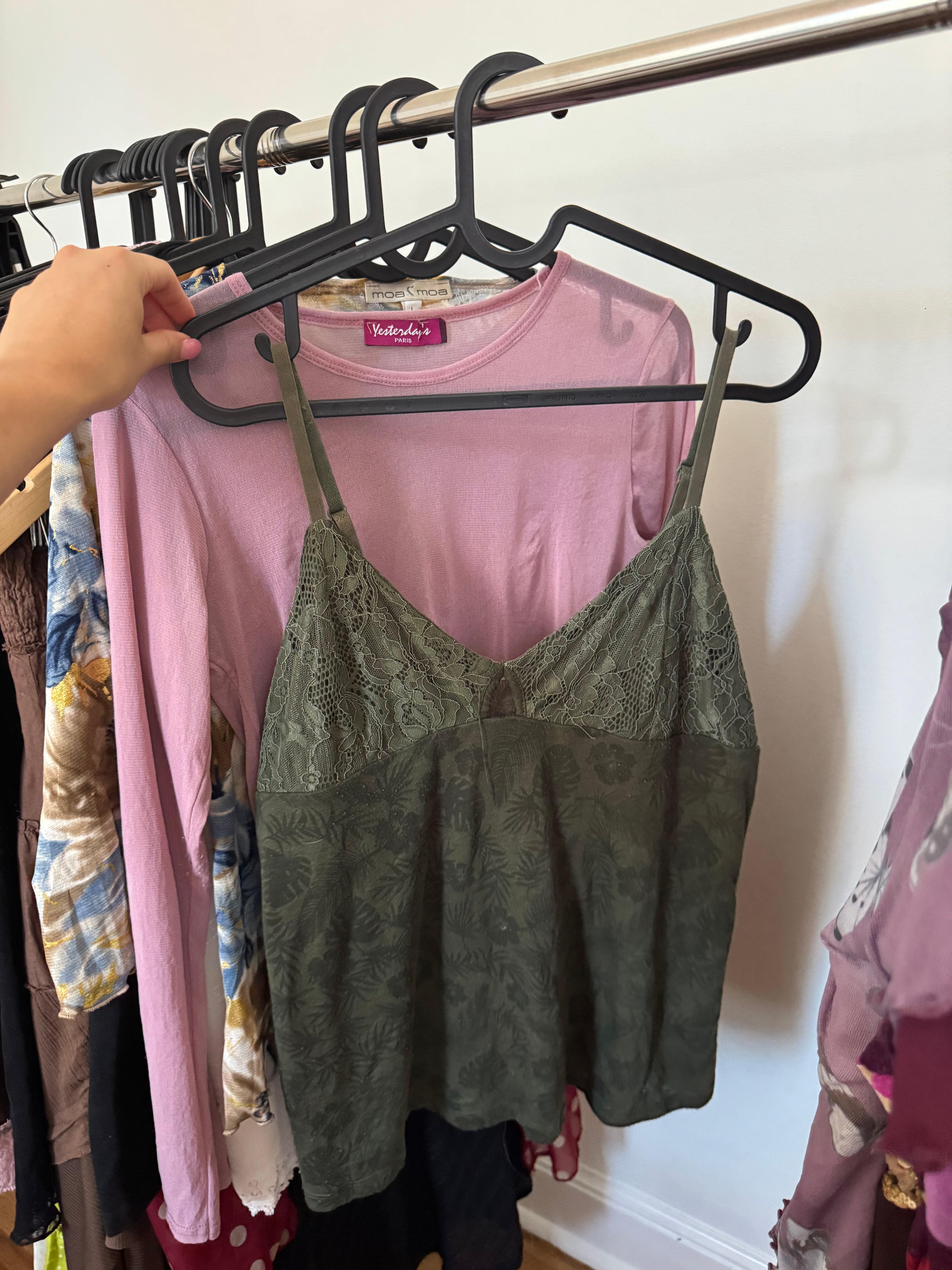 Vintage 90s Lace Semi Sheer Cami (M)