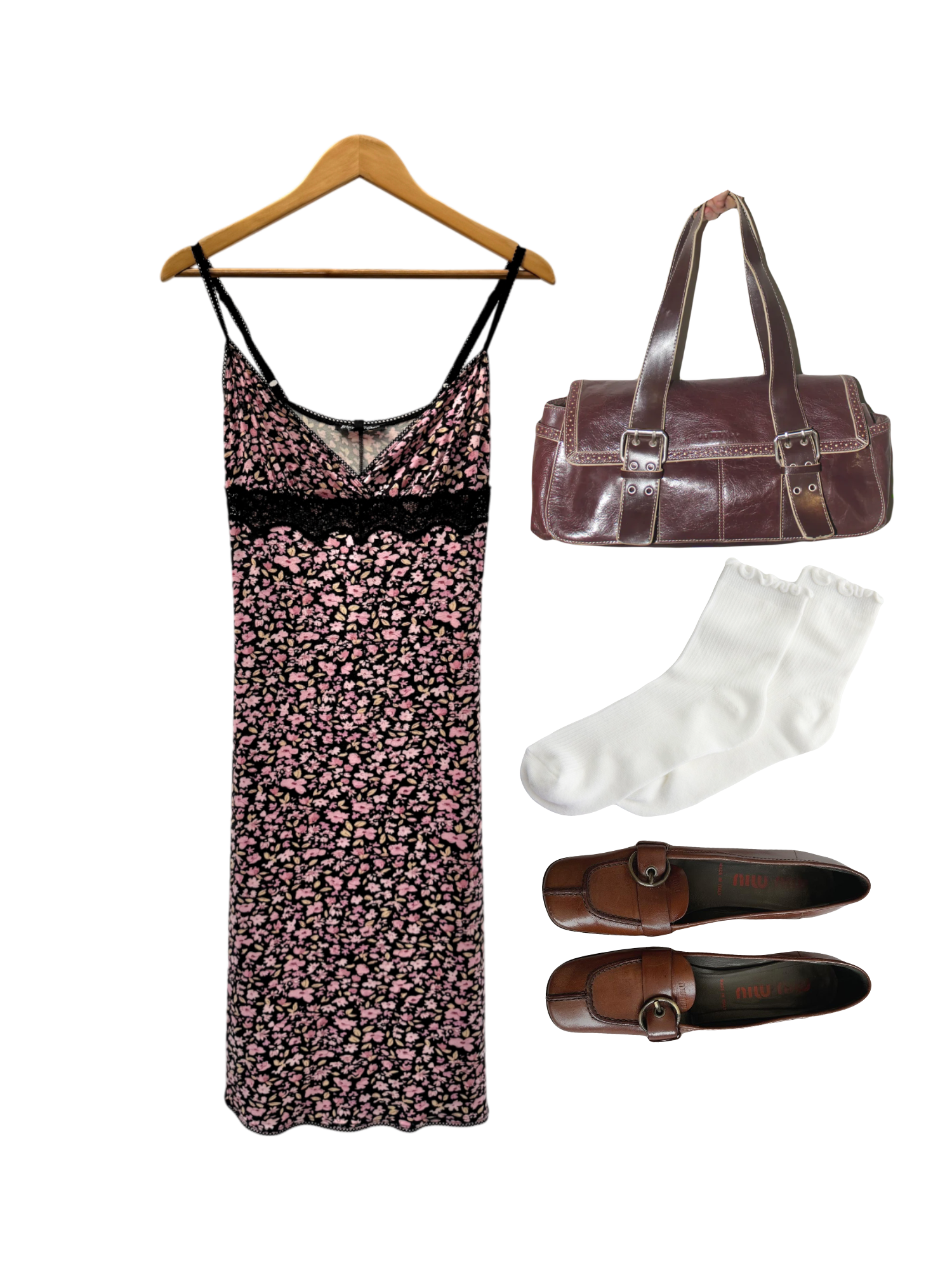 Vintage 90s Betsey Johnson Floral Lace Midi Dress