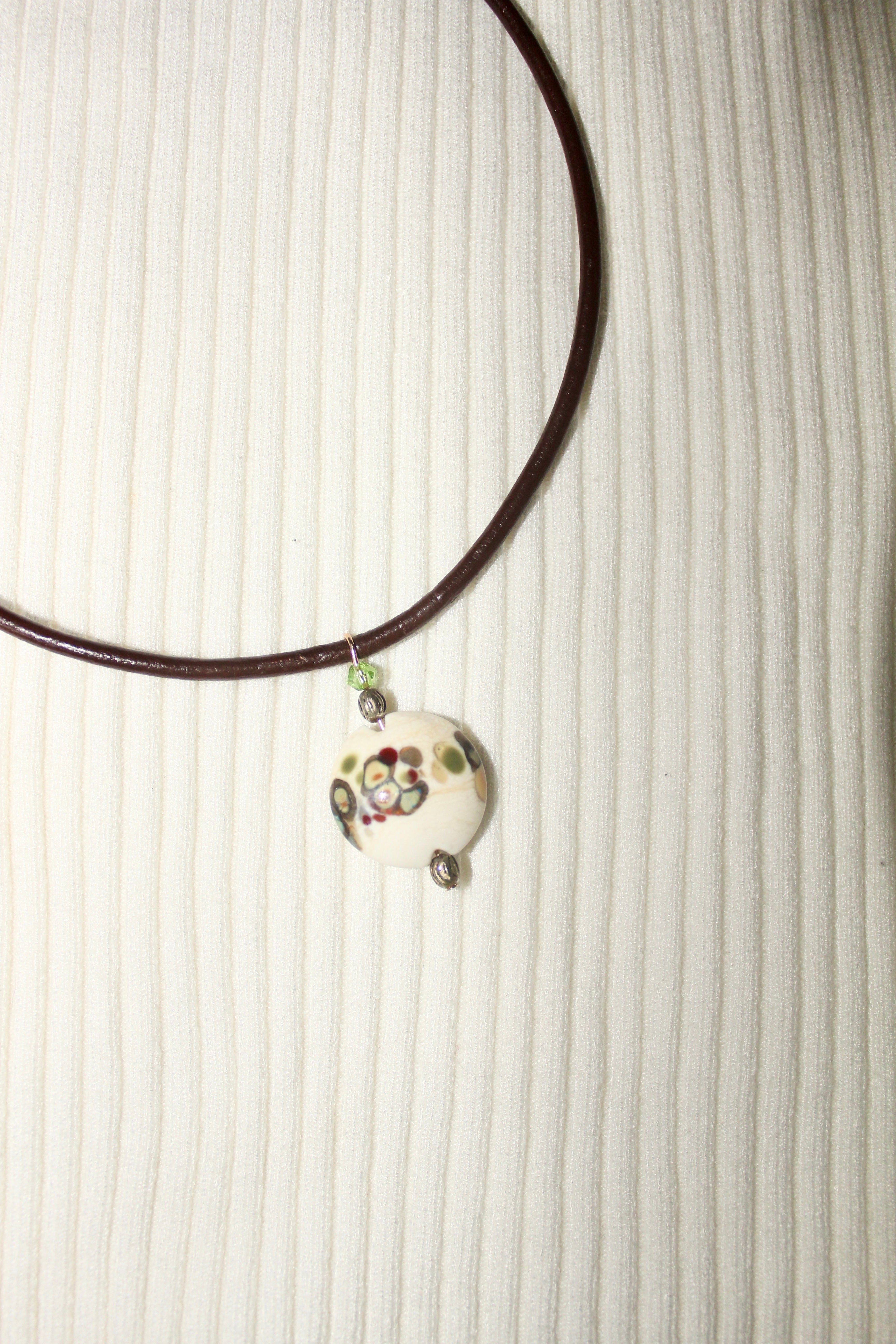 Vintage 90s Marble Floral Pendant