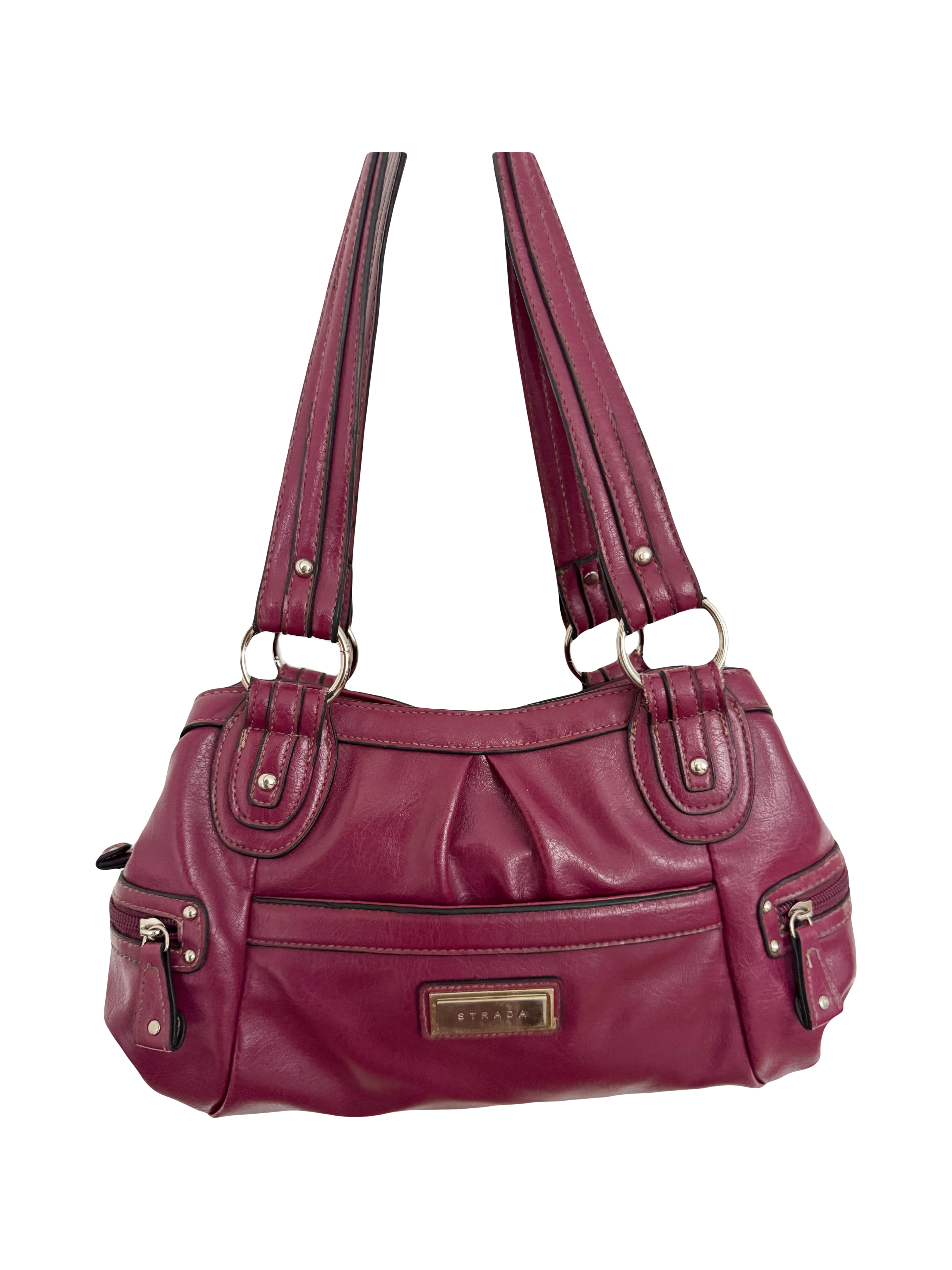 Vintage 90s Raspberry Shoulder Purse