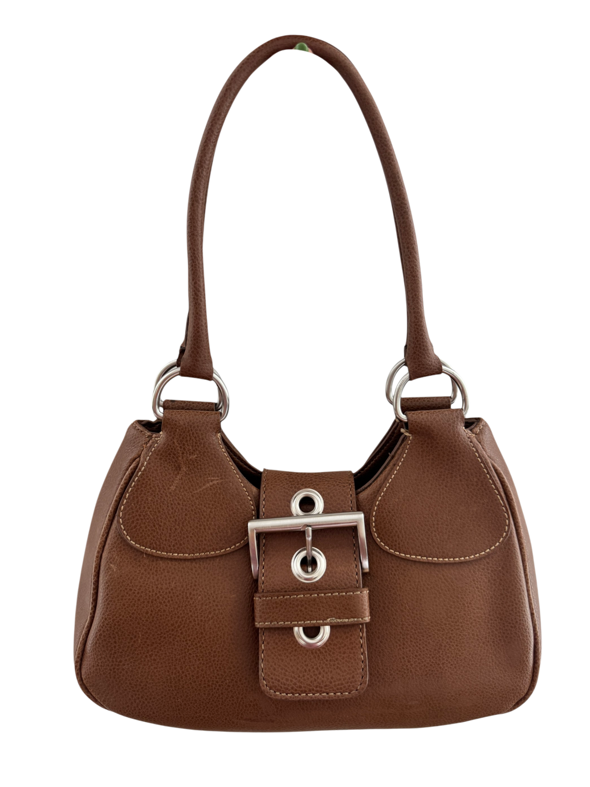 Vintage Y2K Chocolate Brown Slouchy Shoulder Bag | ThreeDays-AWeek