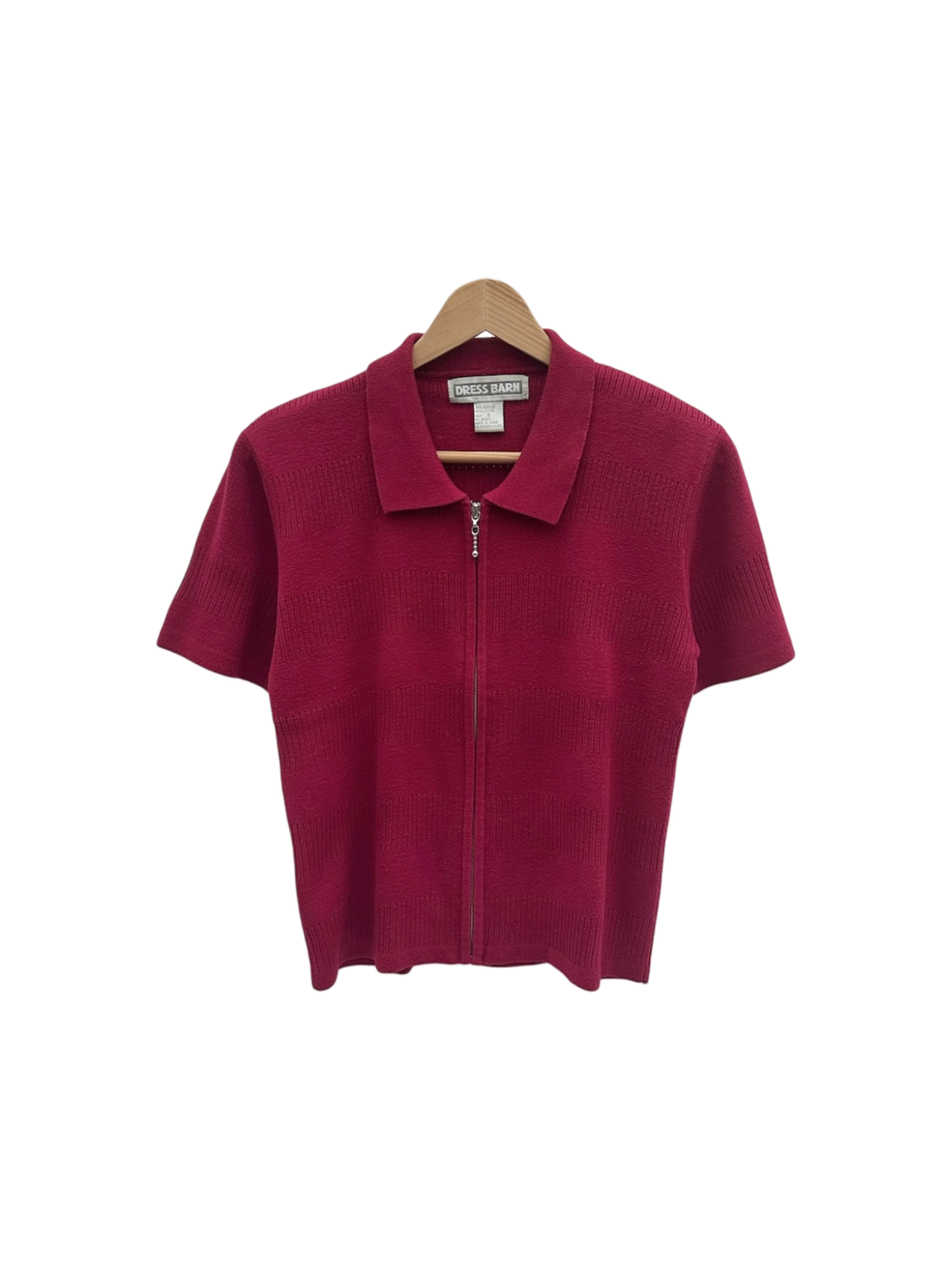 Vintage 90s Cherry Ribbed Short Sleeve (S/M)